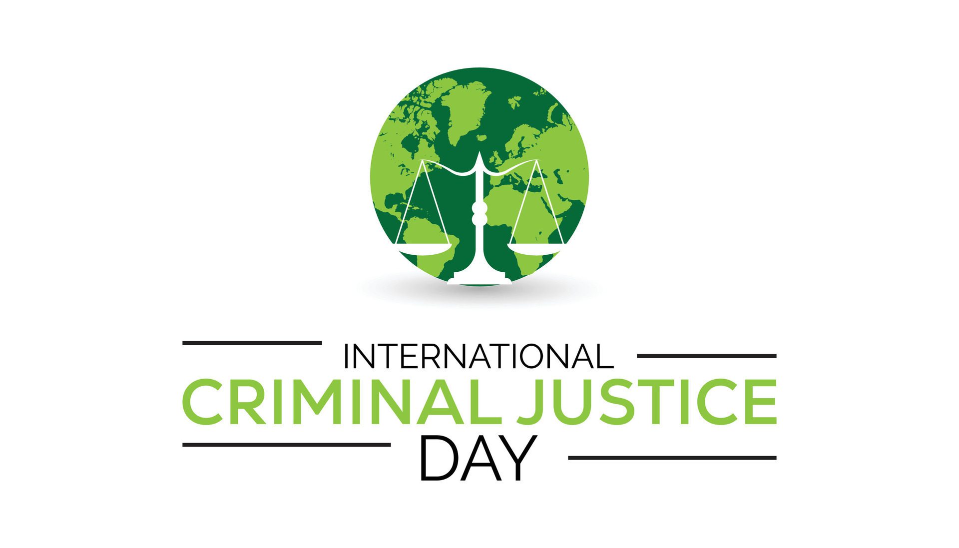 International Criminal Justice Day observed every year in July. Template for background, banner, card, poster with text inscription. Free Vector