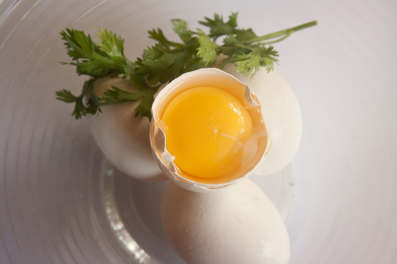 Eggs Yolk Coriander Stock Free