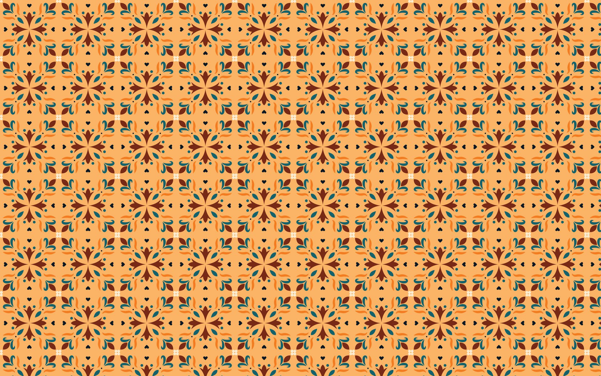 Brown Floral Square Seamless Azulejo Floor Tile Oriental Vintage Seamless Pattern Floral Textures Free Vector