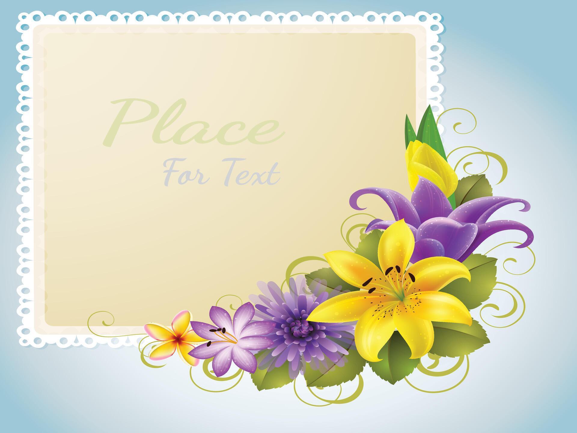 Greeting Card With beautiful Flower spring Stock Free