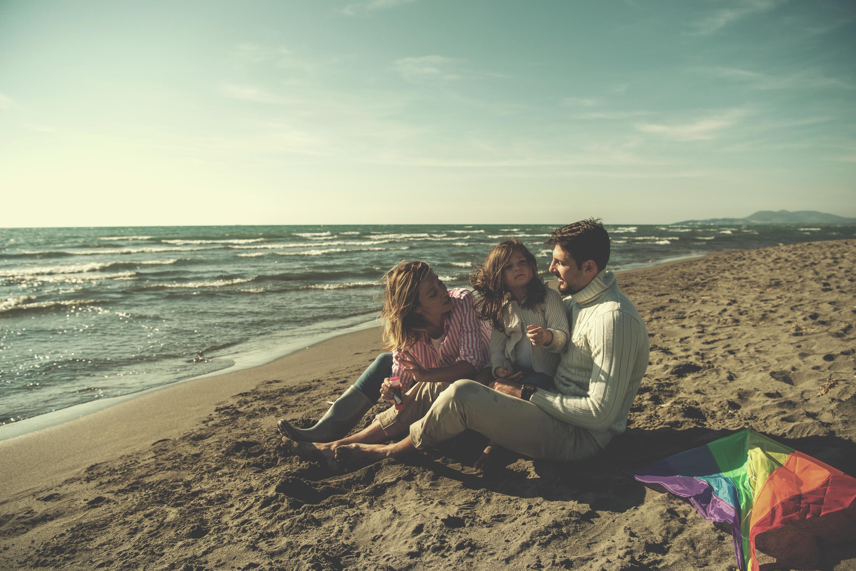 family enjoying vecation during autumn day Stock Free