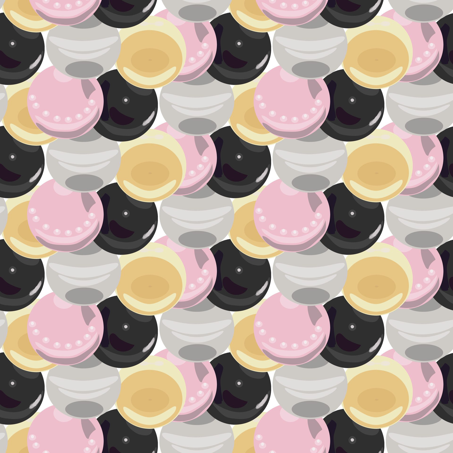 Pearl. Simple seamless pattern. illustration. Free Vector