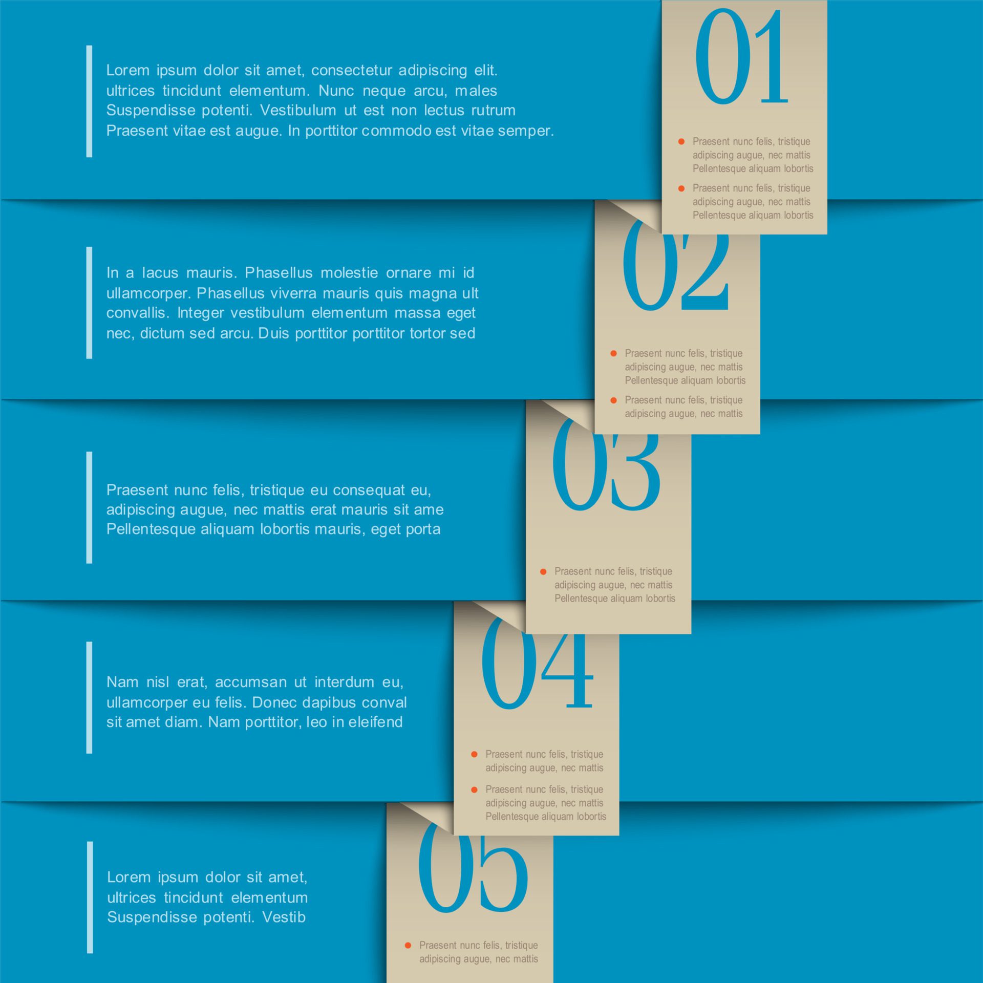 blue paper numbered banners Free Vector