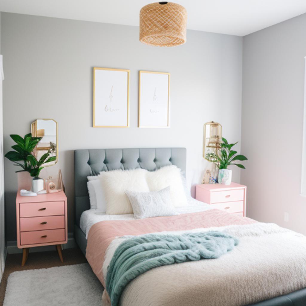 Clean girl bedroom by by @ai_generated