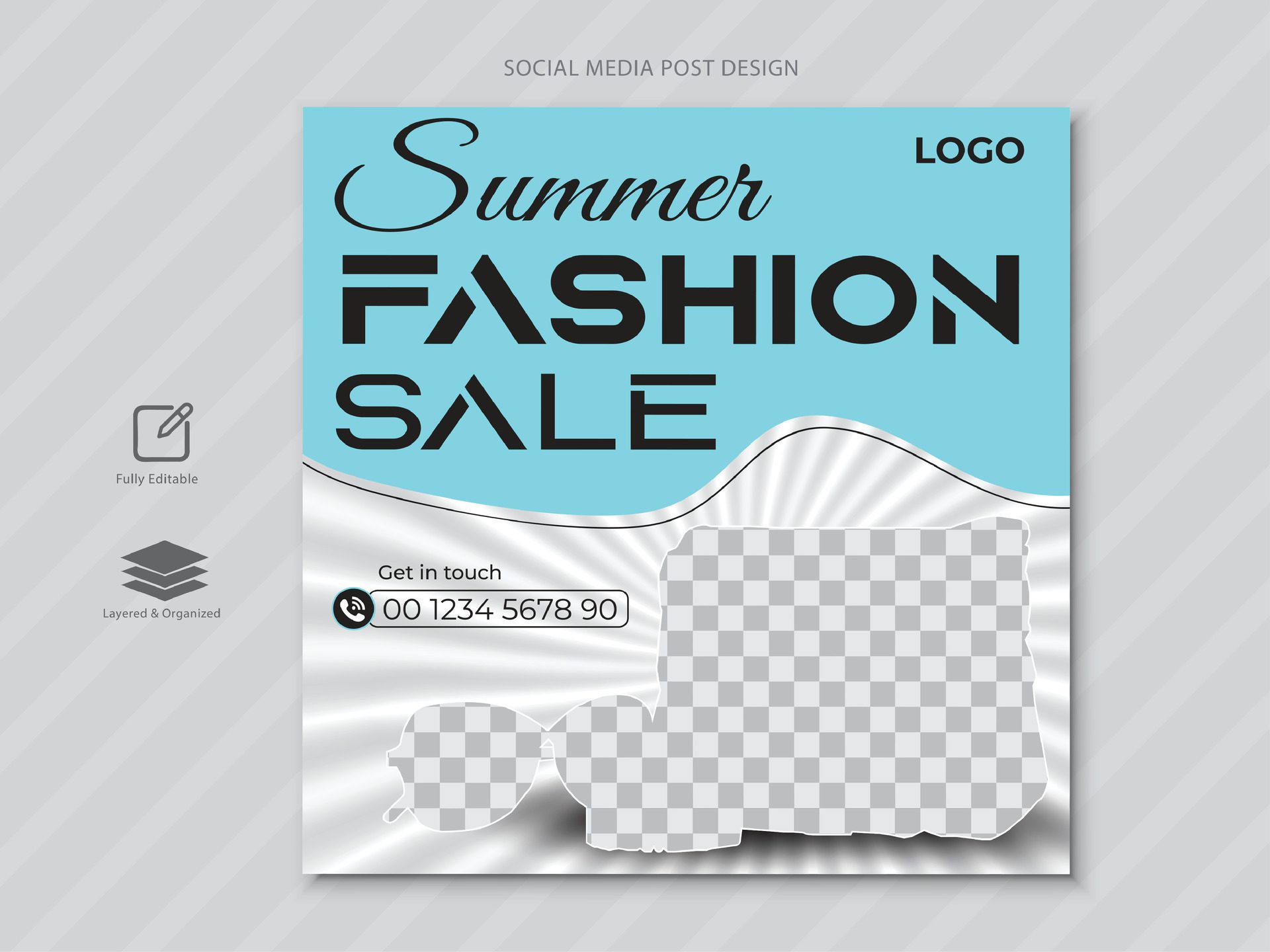 Summer Fashion sale social media post or social media banner template. Free Vector