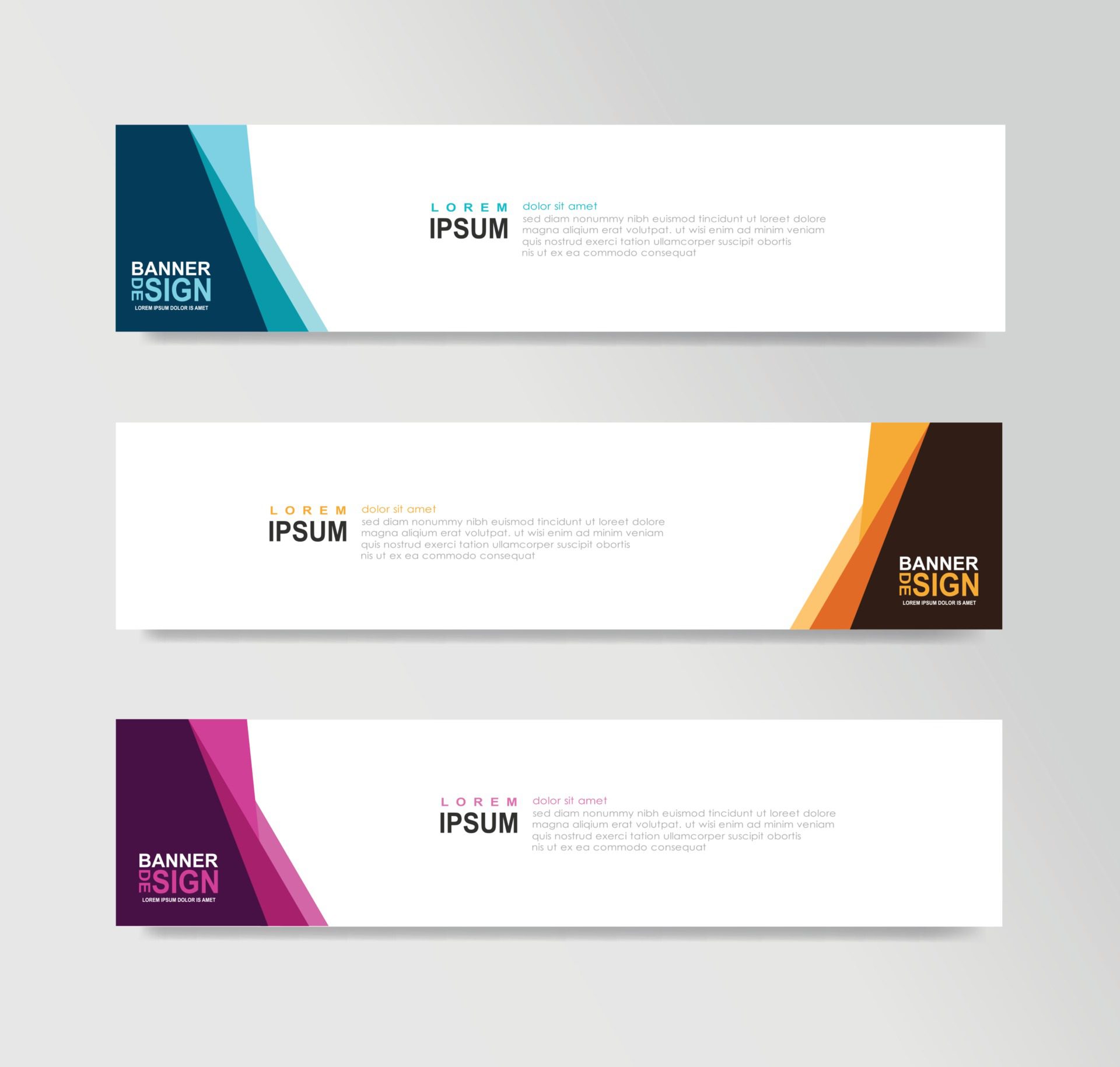 Vector Abstract Banner Design Web Template Free Vector