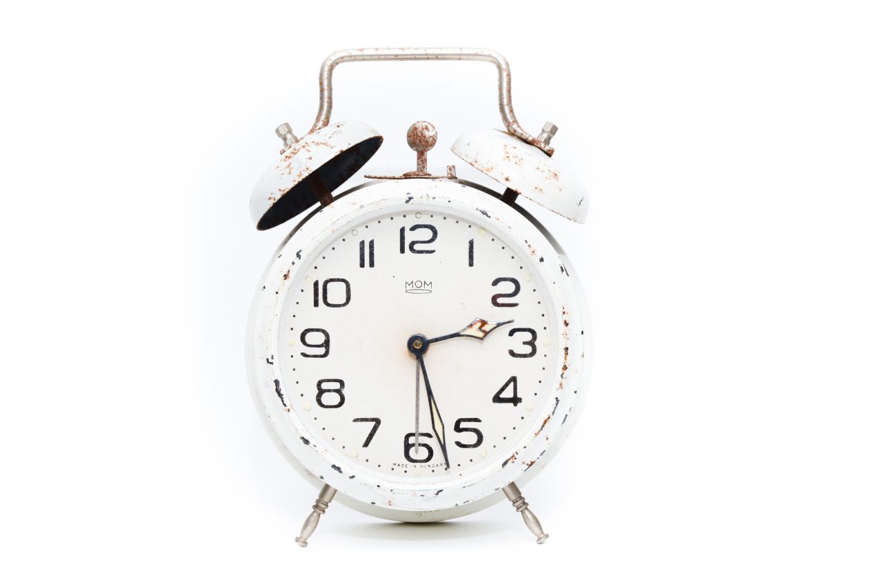 Alarm clock white Stock Free