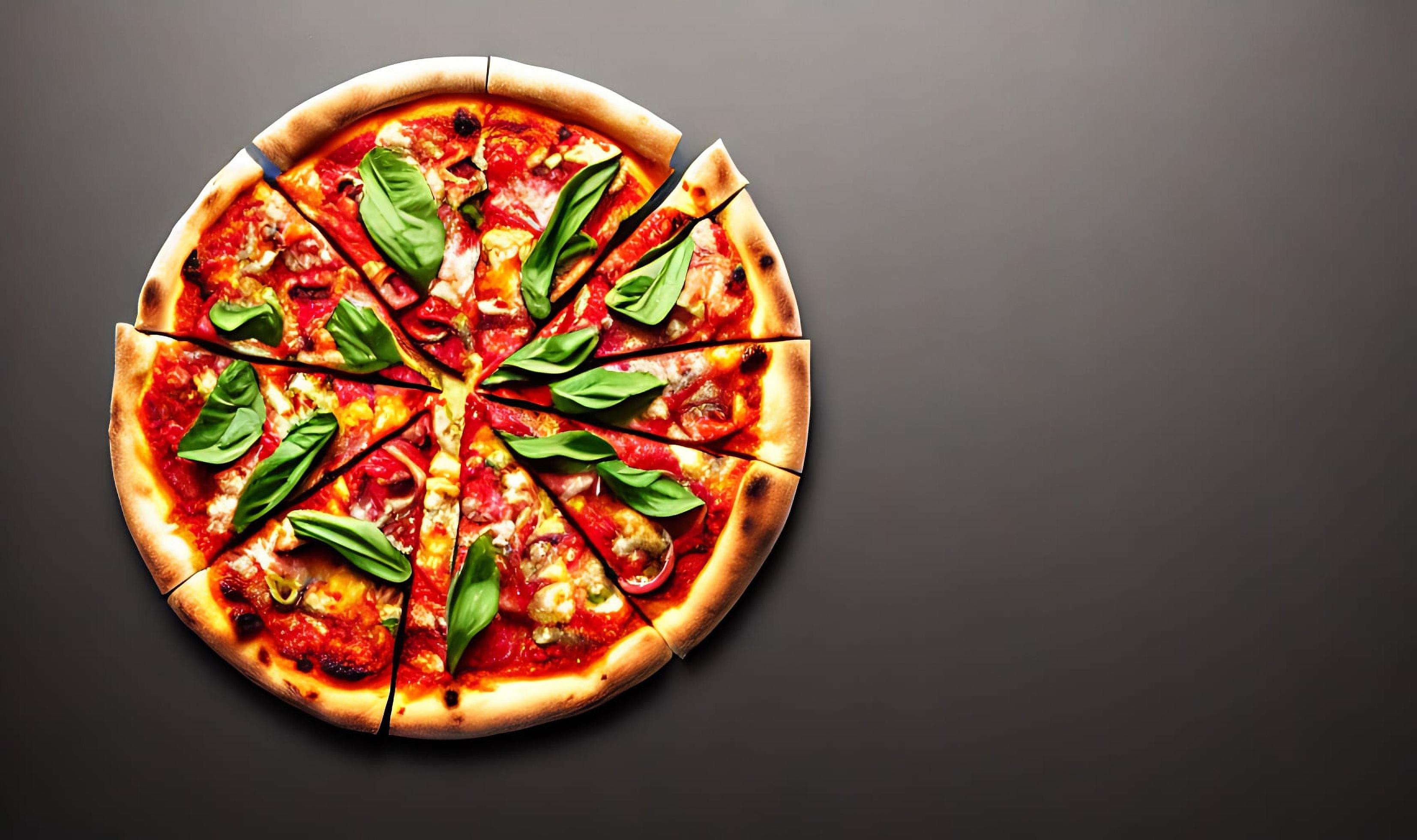 Pizza. Traditional Italian cuisine fast food. Stock Free