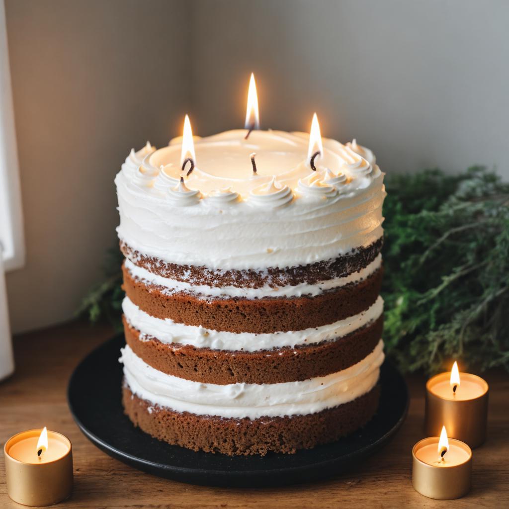 Candle cake by @danieltschurtschenth by @ai_generated