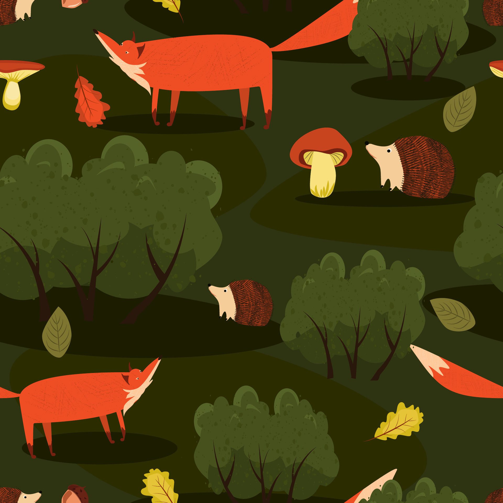 Hello Autumn. background, season, fall, vector, illustration, pattern Free Vector