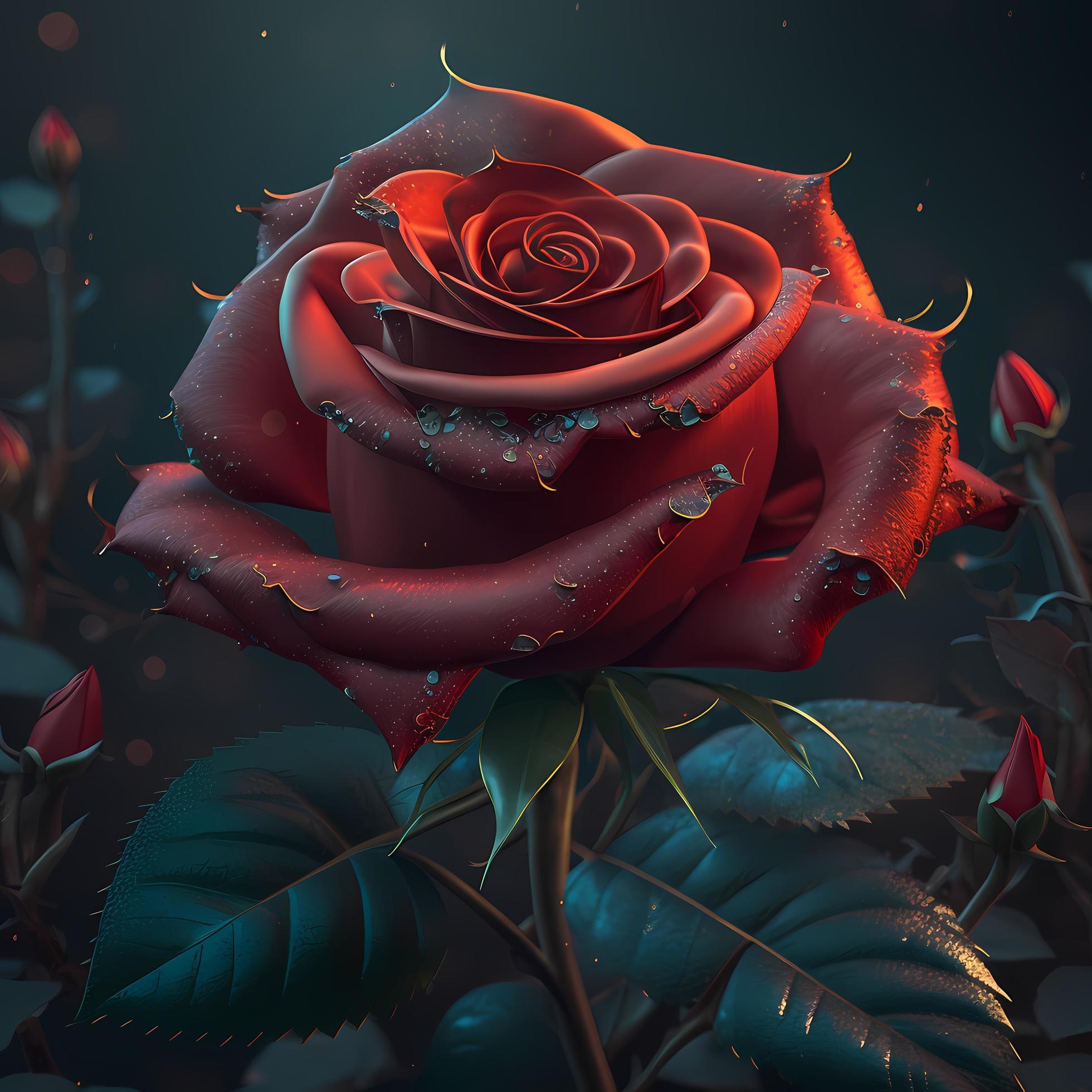 flower rose AI Generated Stock Free