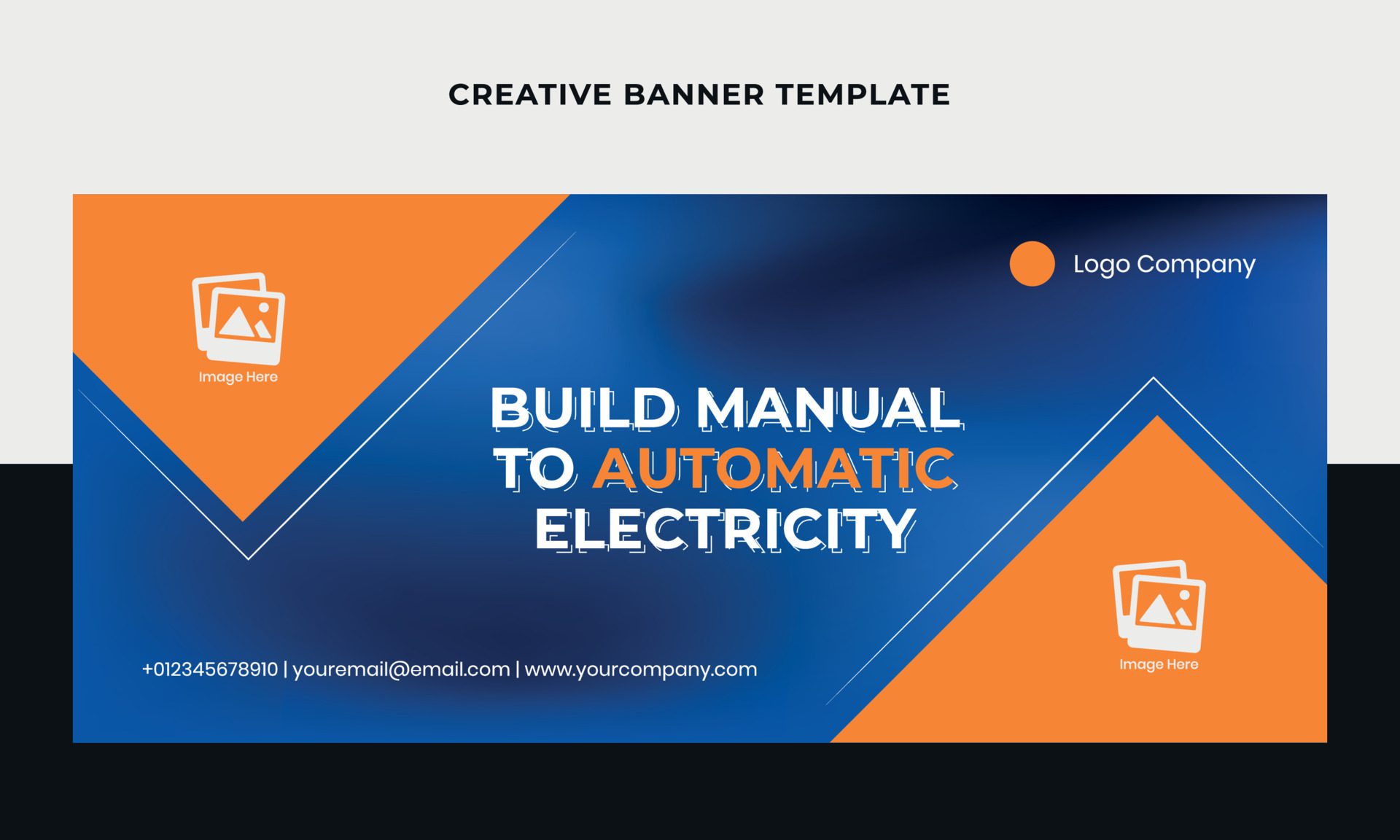 Creative welcome banner web. Automatic theme banner design template. Suitable for social media, promotion, advertising Free Vector