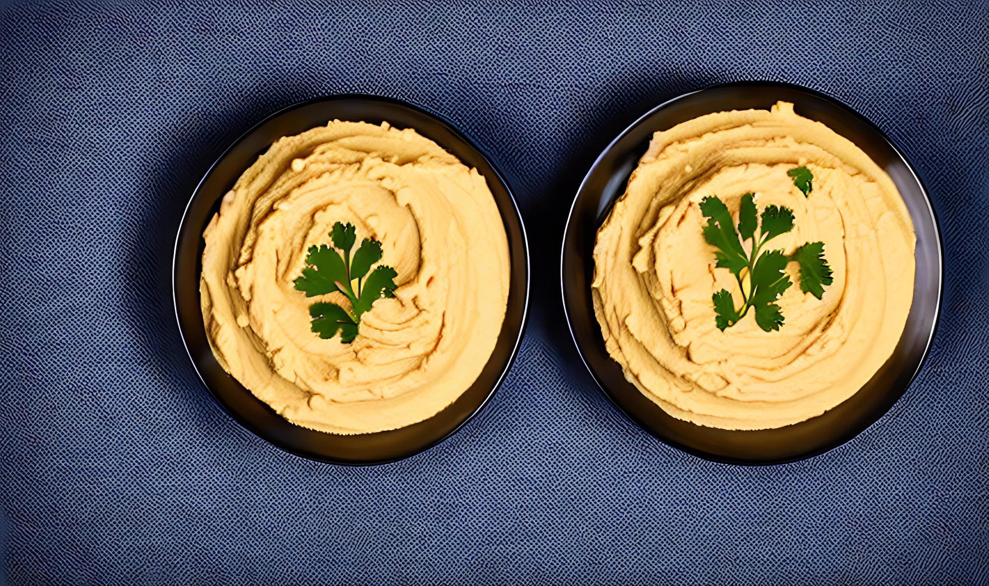 Healthy food. Traditional freshly made organic hummus. Stock Free