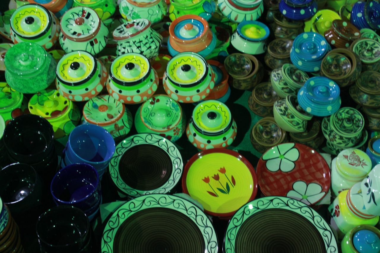 Array Of Earthenware Colorful 2 Stock Free