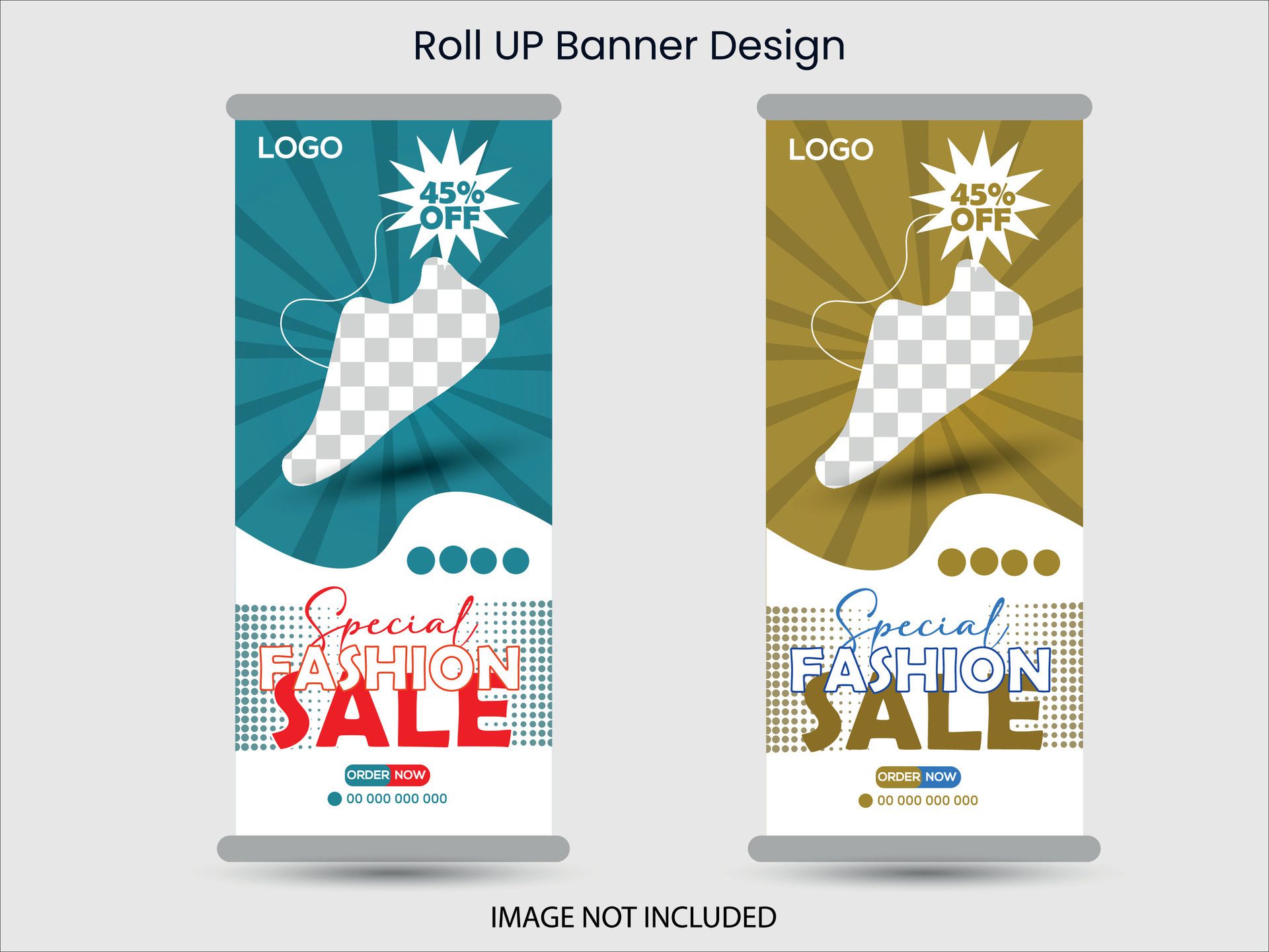 Special Fashion Sale Roll Up banner Template Free Vector