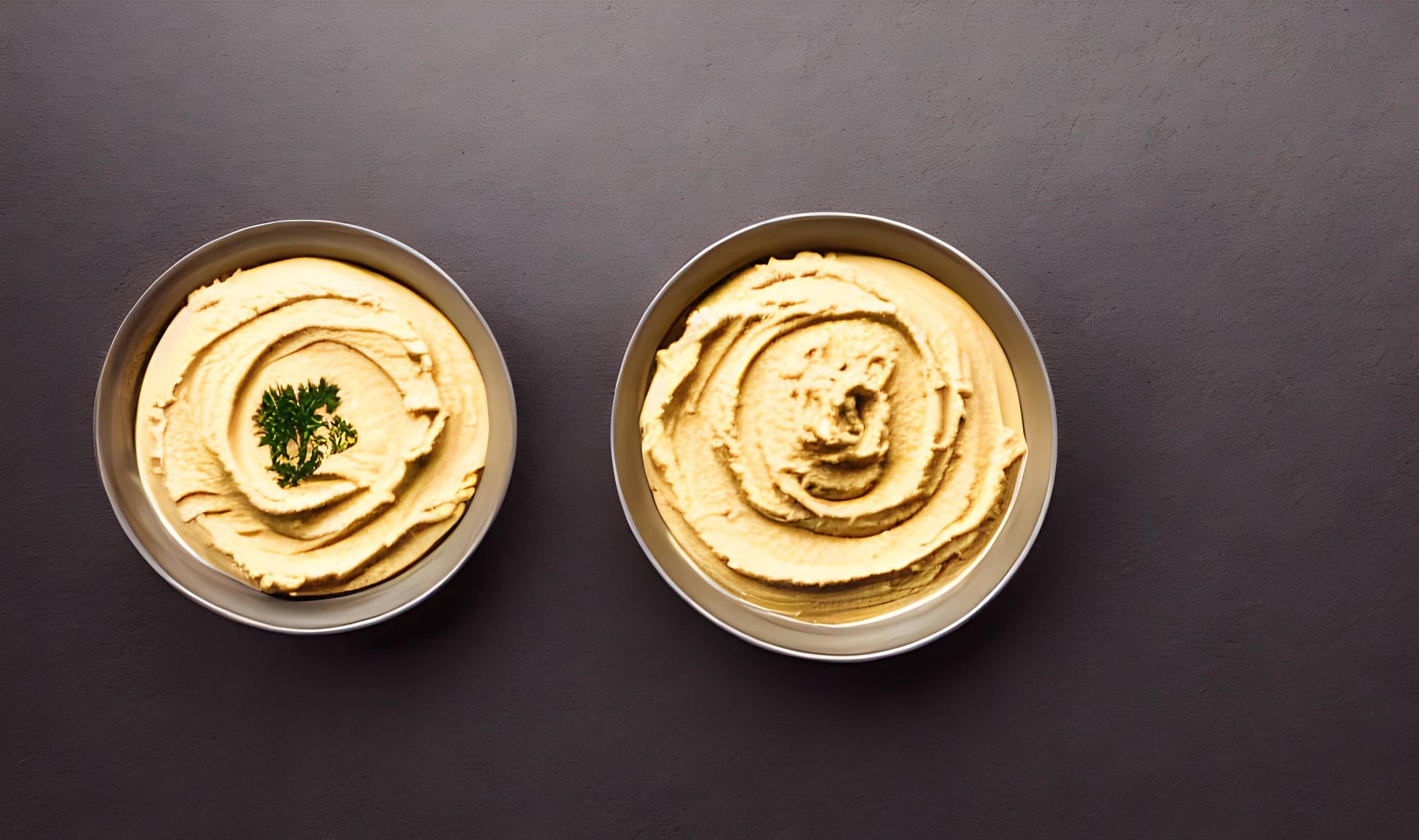 Healthy food. Traditional freshly made organic hummus. Stock Free