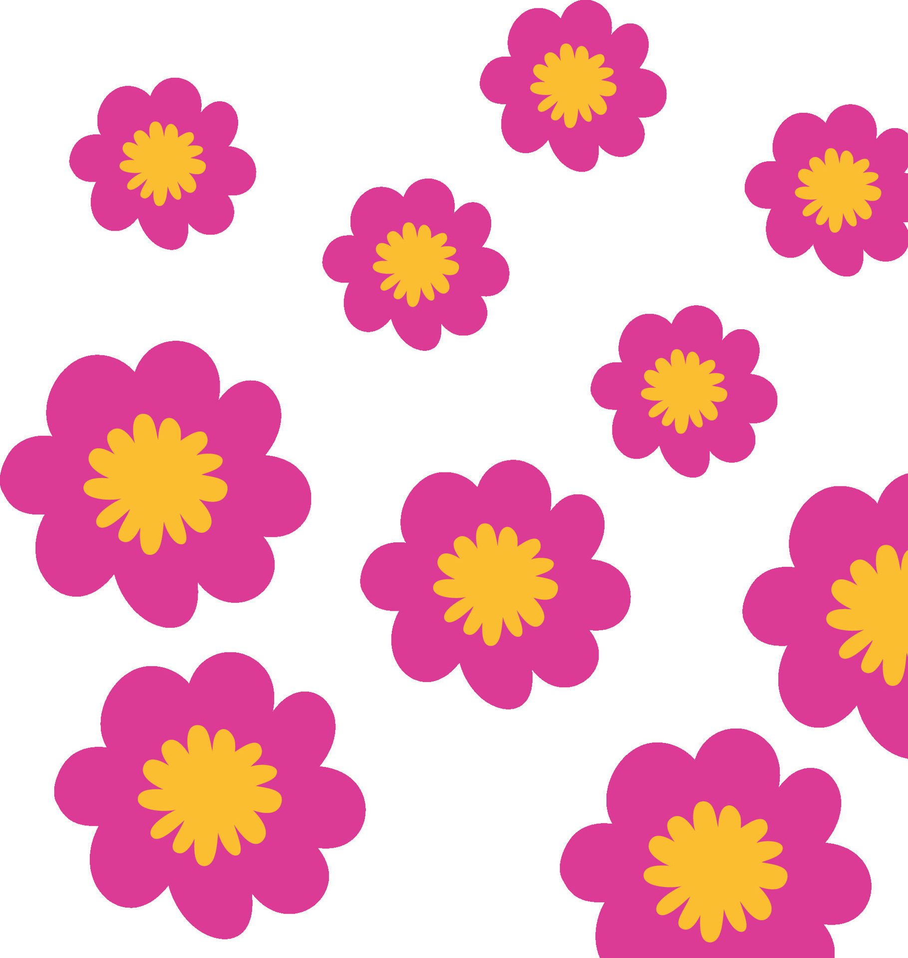 Colorful Flower Pattern isolated Icon illustration Free Vector