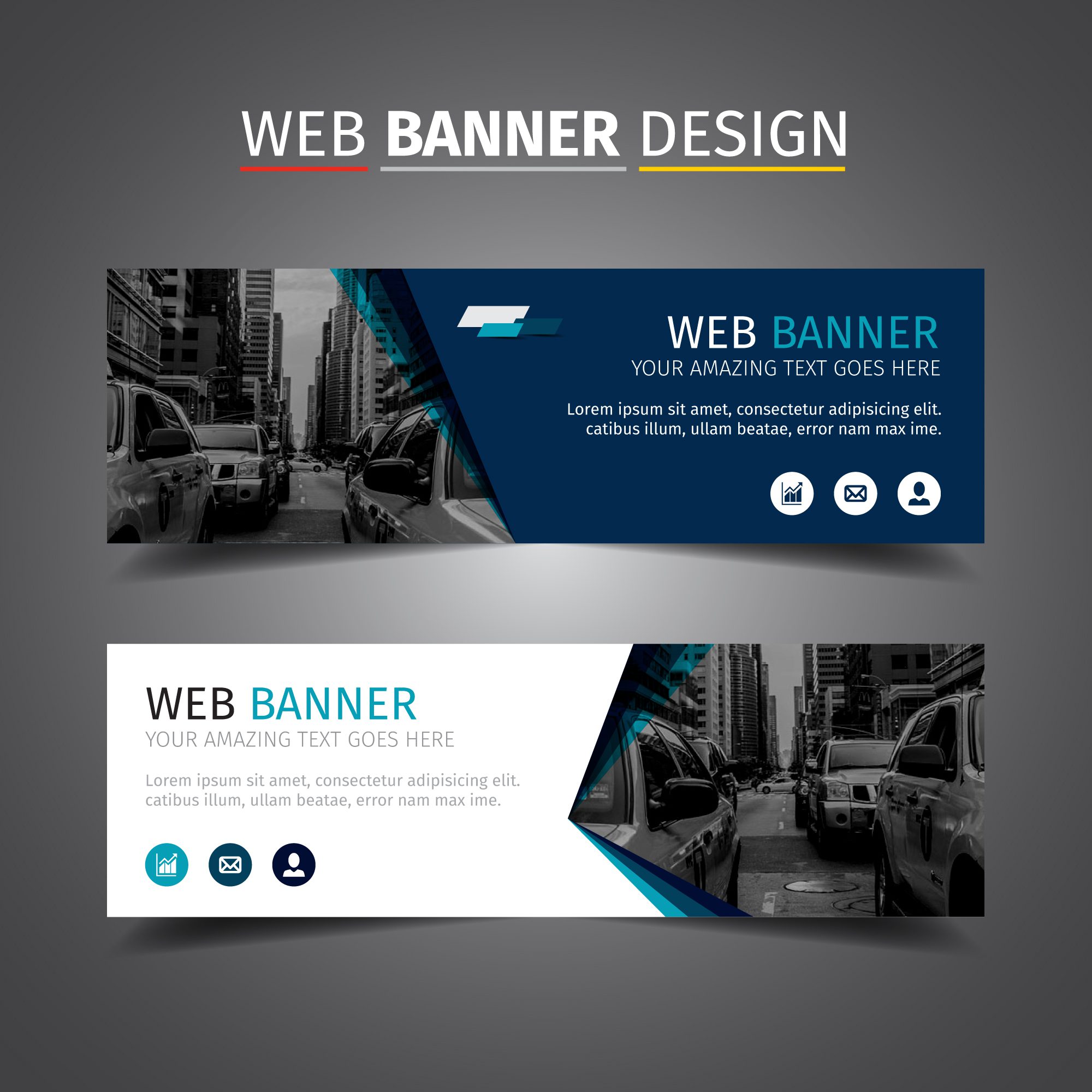 Blue Elegant Business Banner Free Vector and Free SVG