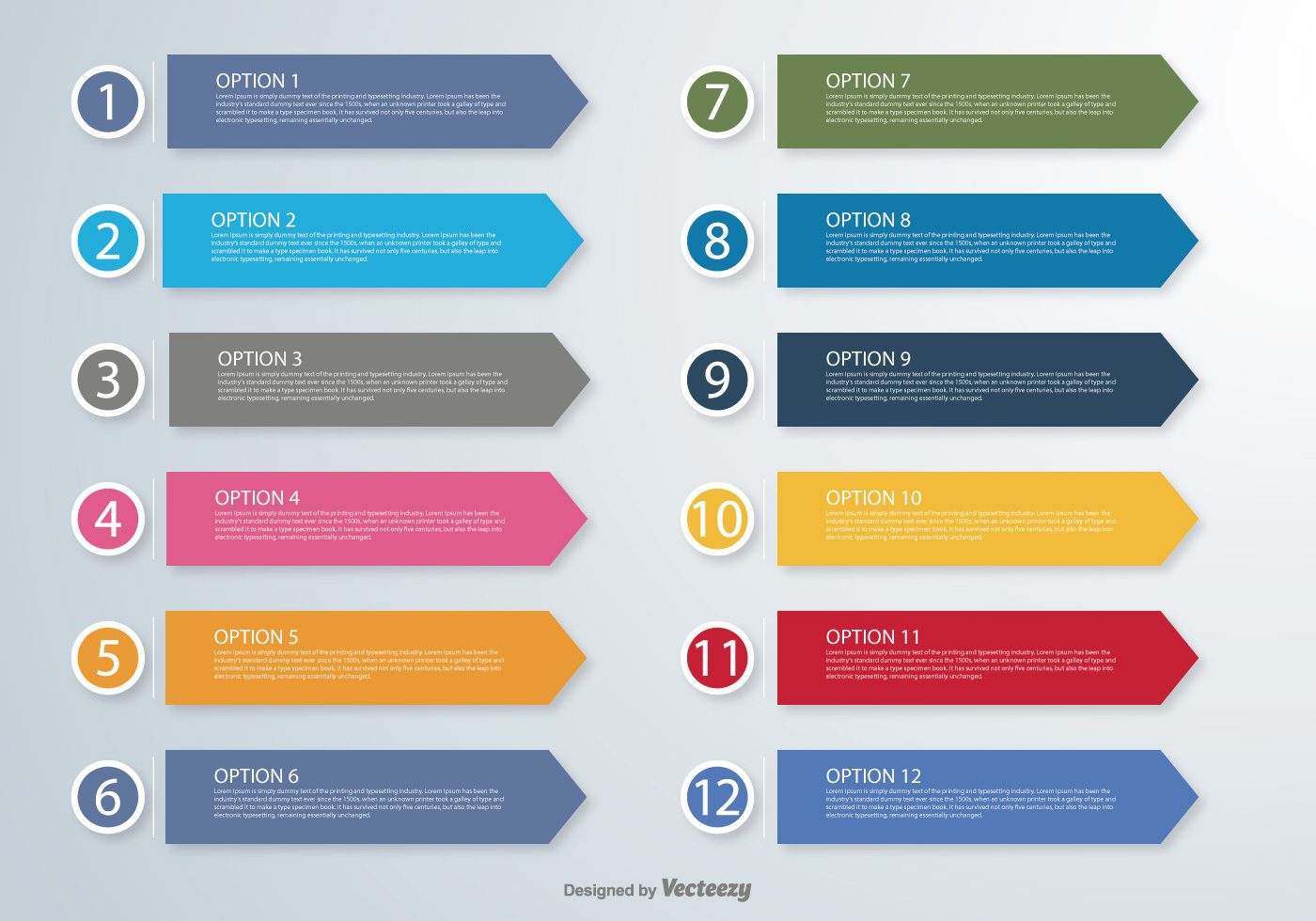 Bullet Point Numbered Banner Set Free Vector and Free SVG