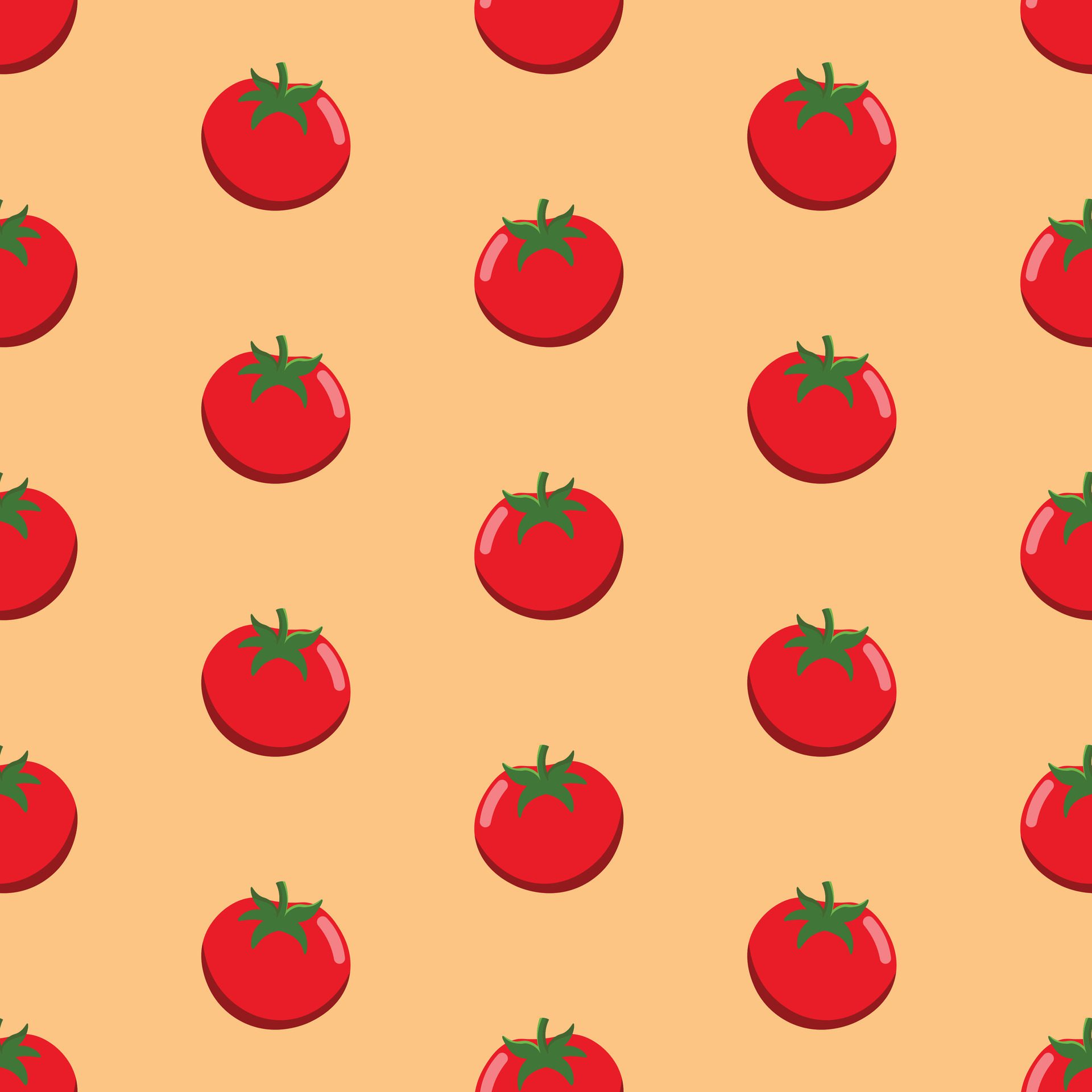 tomato seamless pattern mexican food hand drawn doodle pattern Free Vector