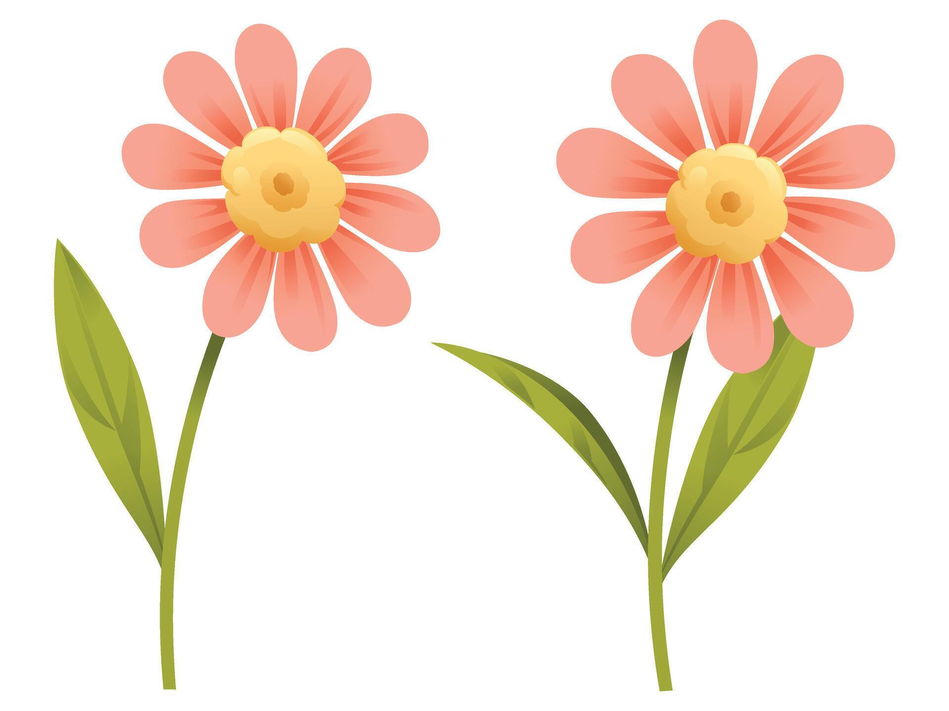 Small flower and leaves vector Stock Free