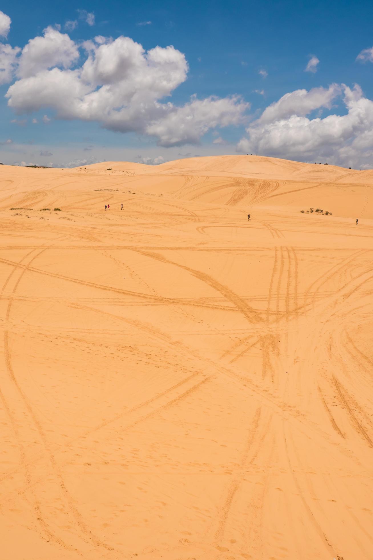 Yellow sand dunes in Mui Ne is a popular tourist destination of Vietnam Stock Free