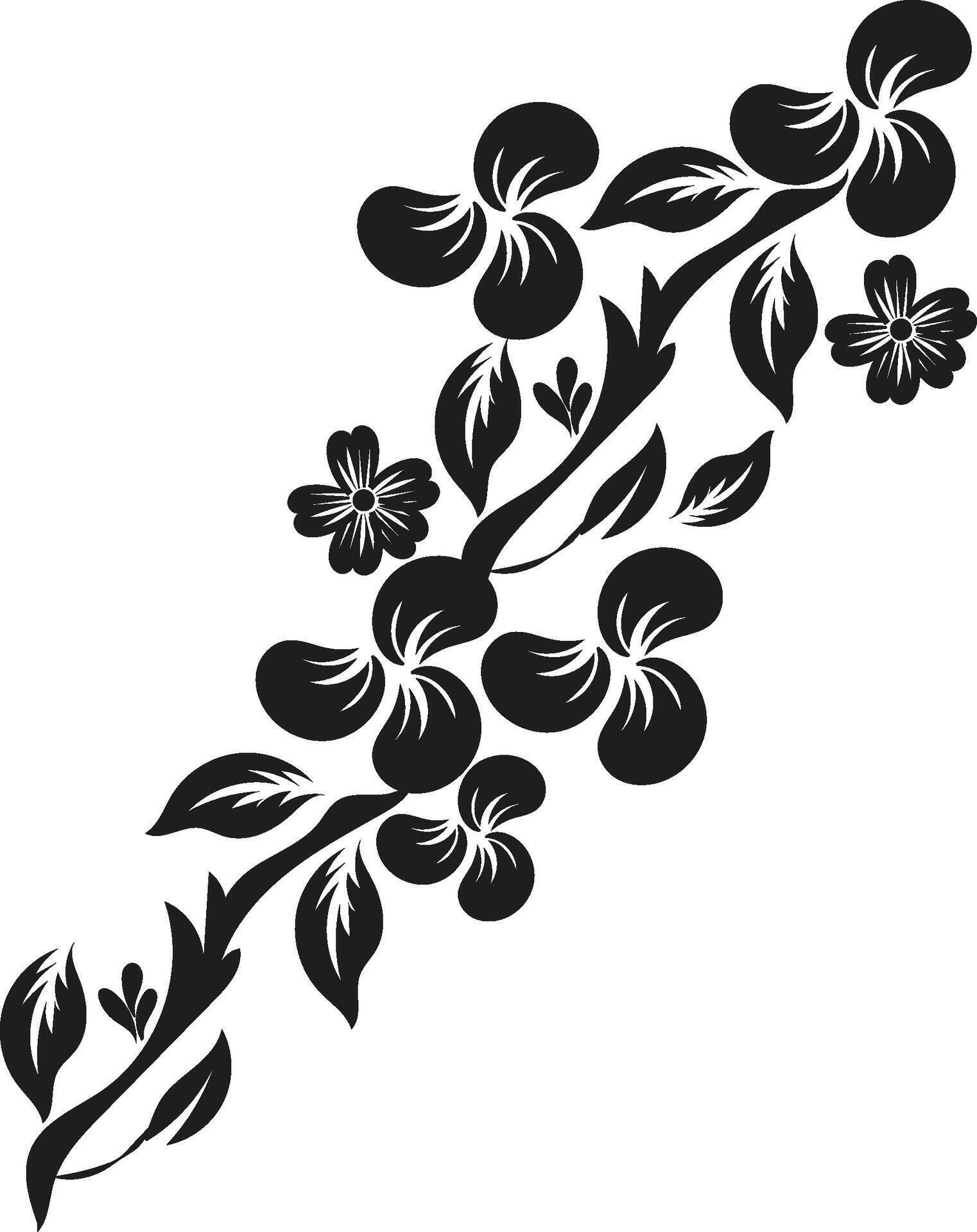 flower silhouettes design Stock Free