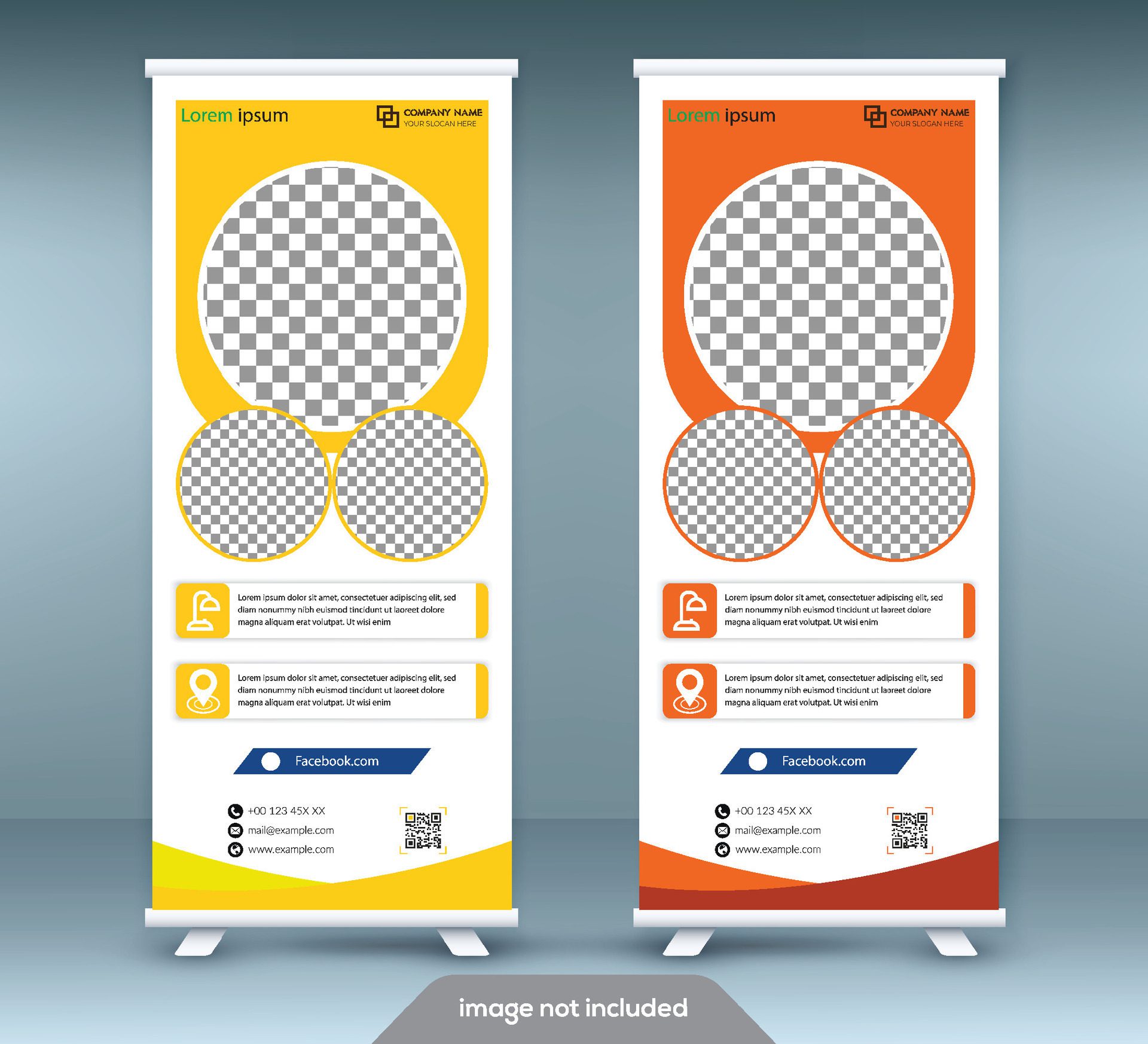 
									Business Roll Up. Standee Design. Banner Template. Presentation and Brochure Flyer Free Vector