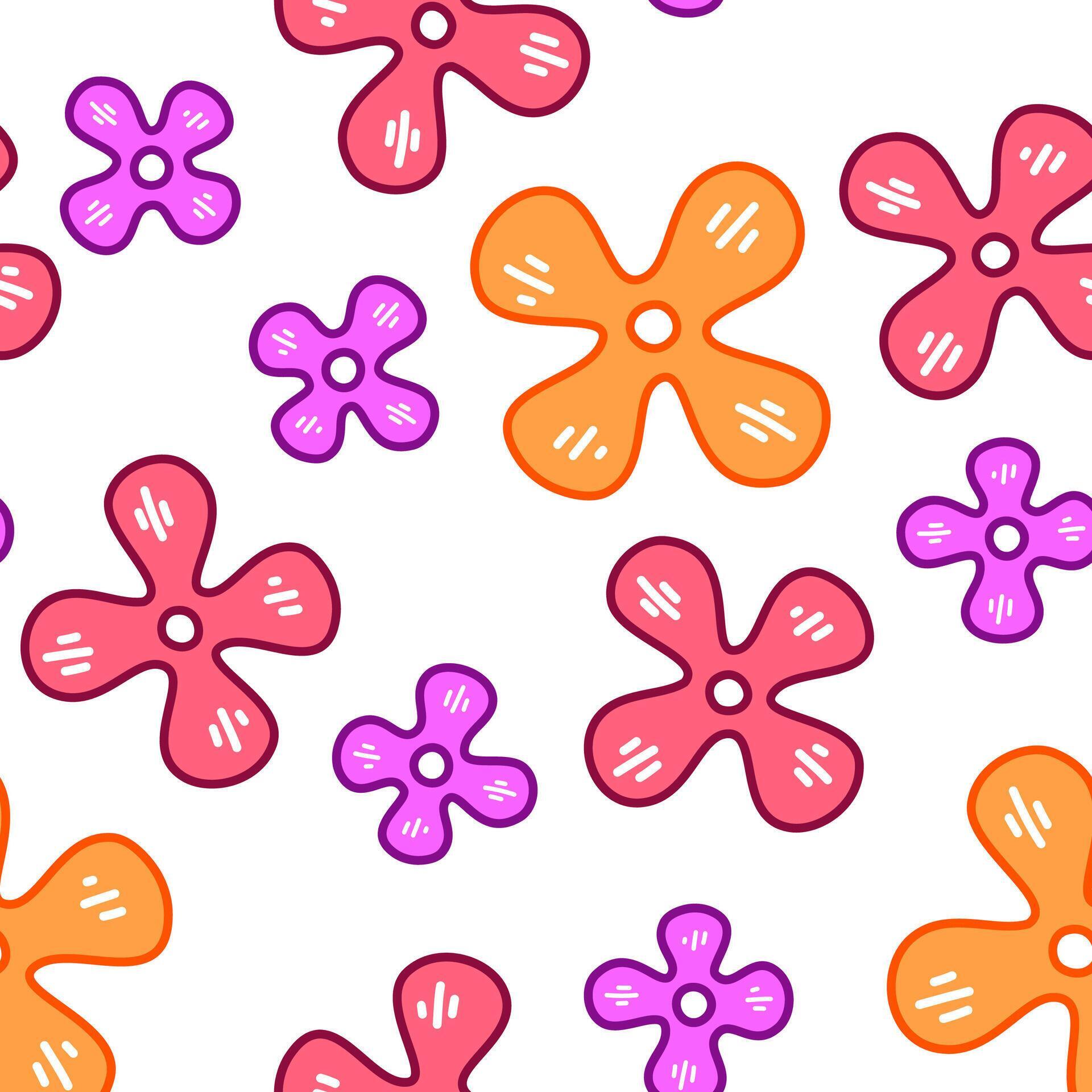 colorful flower pattern background. flower seamless pattern. seamless patterns with cute flowers. floral pattern print. cute floral pattern. Stock Free