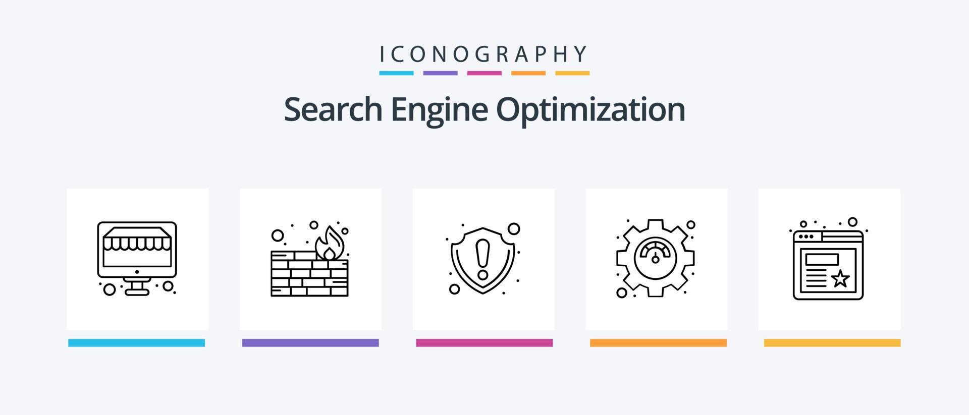 Seo Line 5 Icon Pack Including mobile. focus. search. target. arrow. Creative Icons Design Stock Free