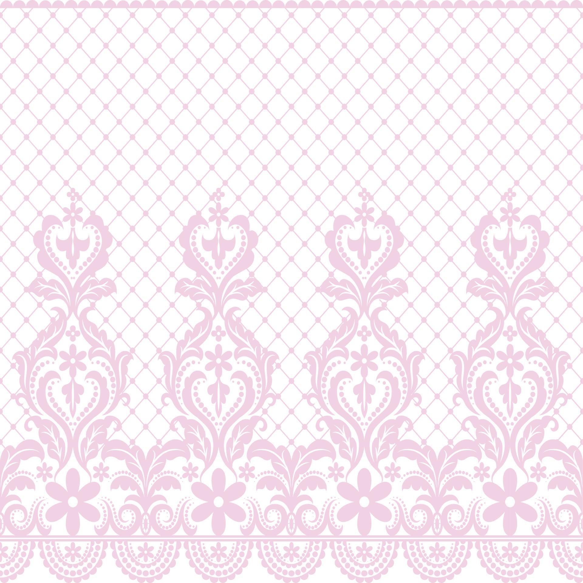 Lace seamless pattern with flowers Stock Free