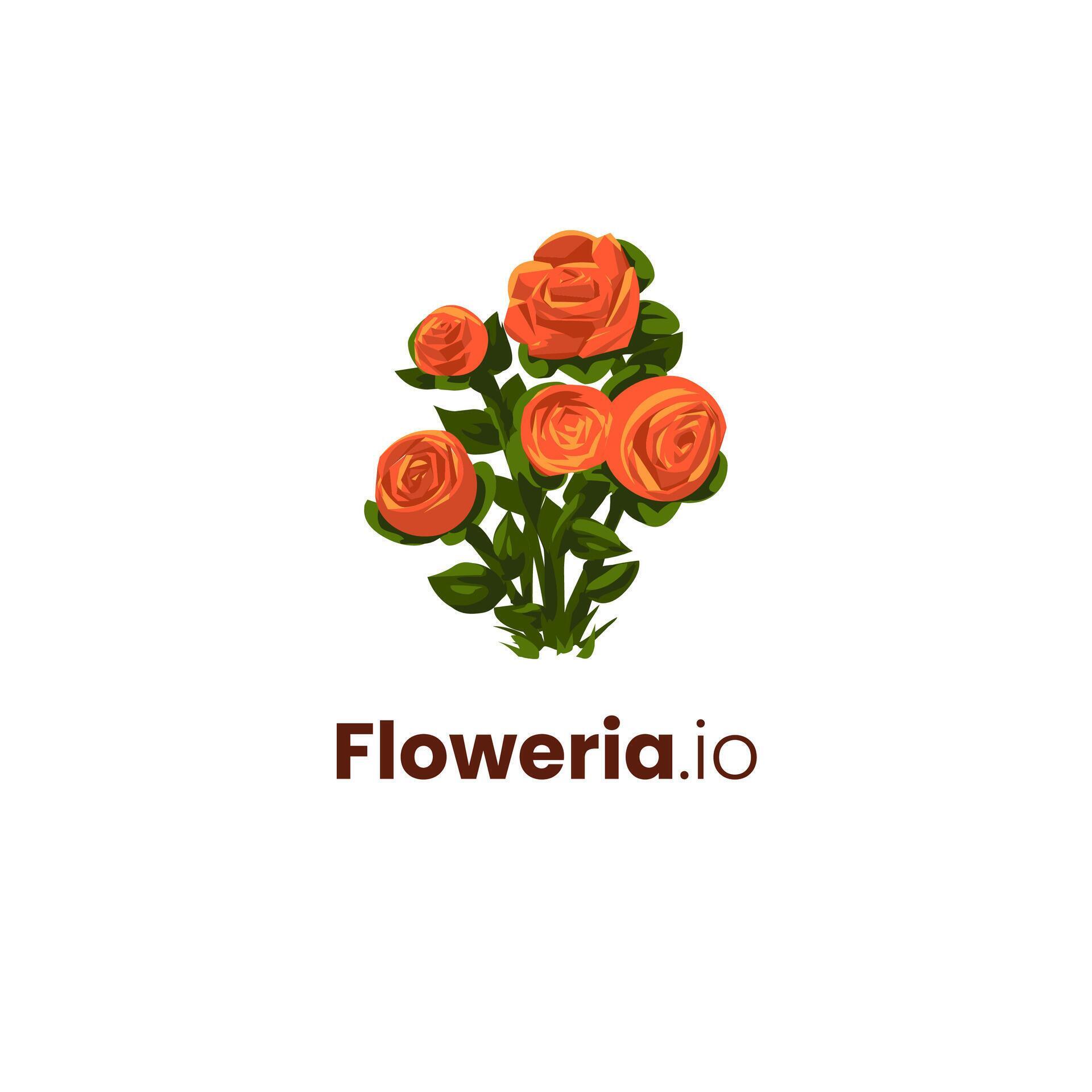 Light Floweria Rose Flower Icon or Logo Concept Design Isolated Stock Free