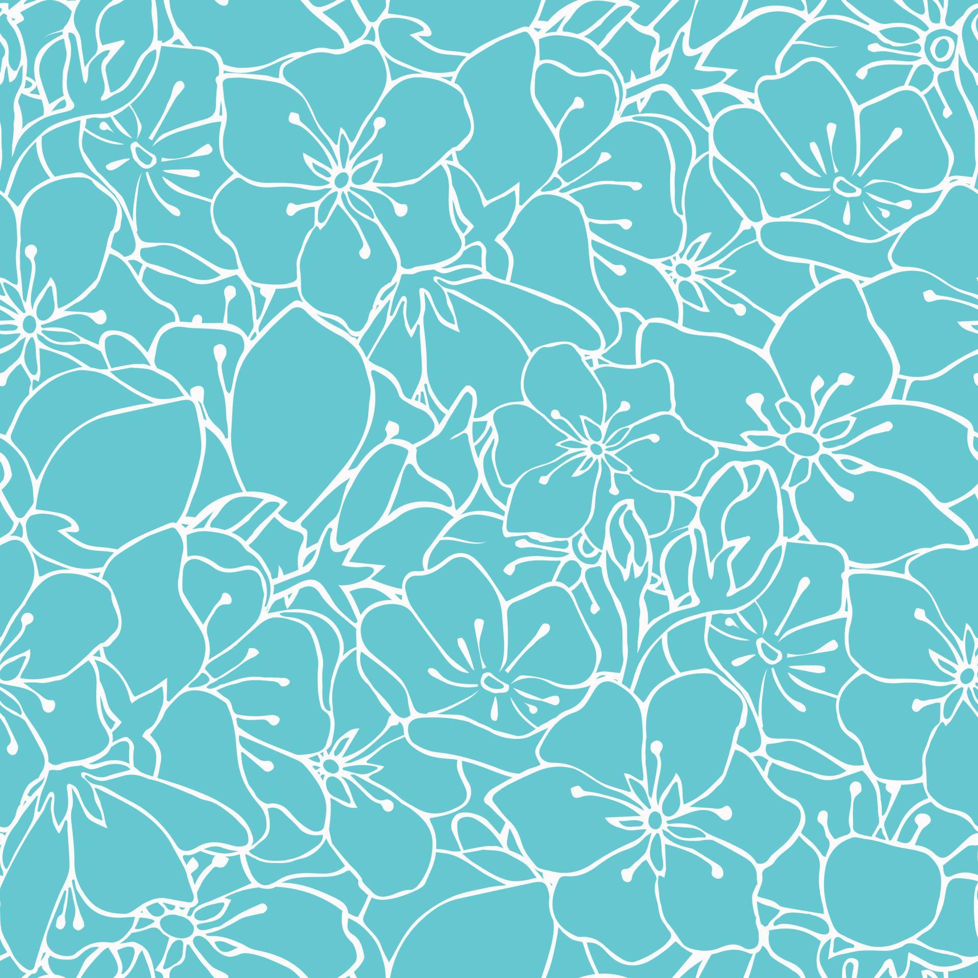 Seamless background with colors. Vector illustration. Stock vector. Floral print. Light blue background. White outline Stock Free