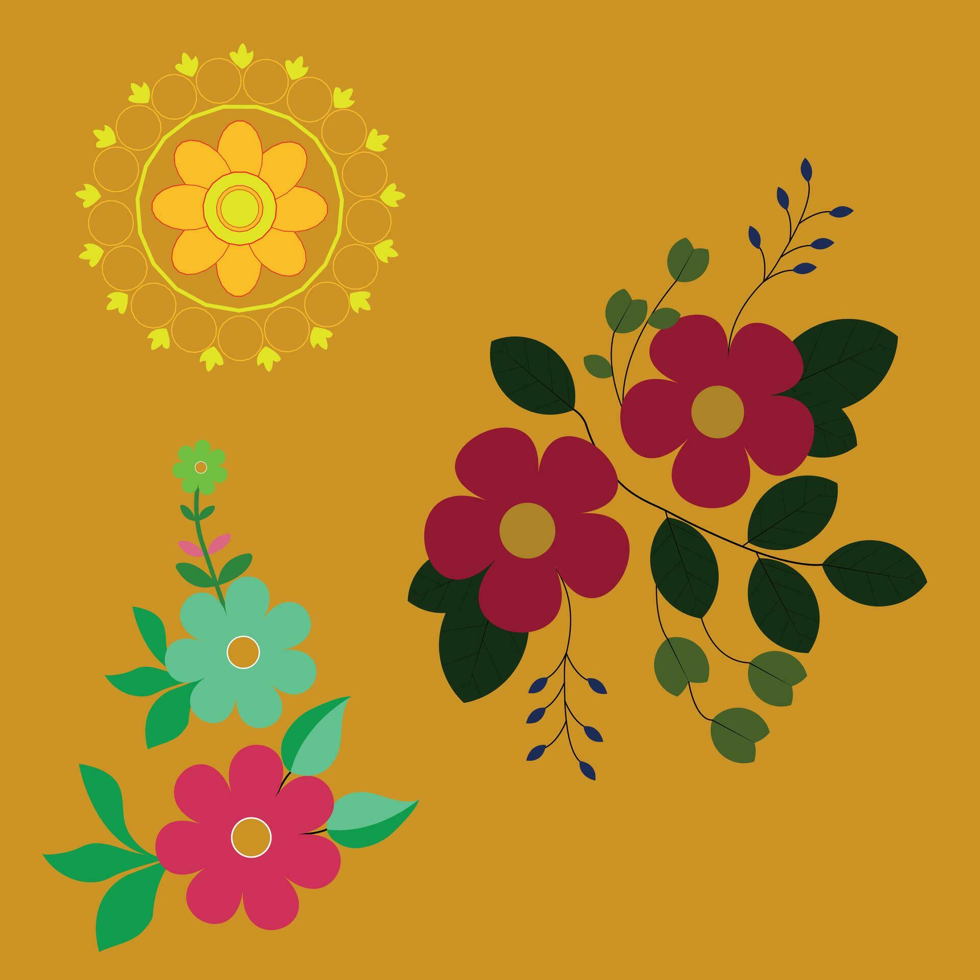 Free vector flowers plants realistic icons collection Stock Free