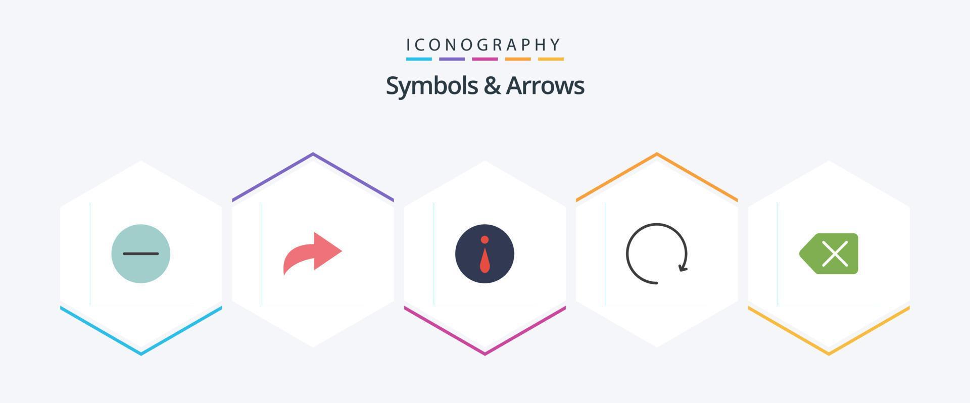 Symbols and Arrows 25 Flat icon pack including . arrow. . clear Stock Free