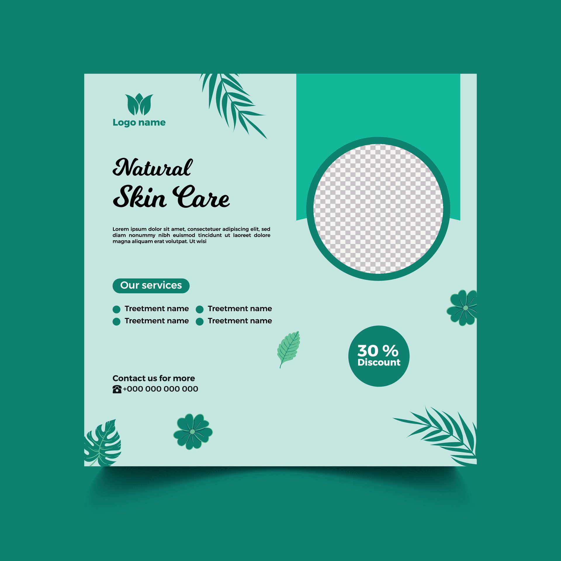 Natural skin care banner Pro Vector