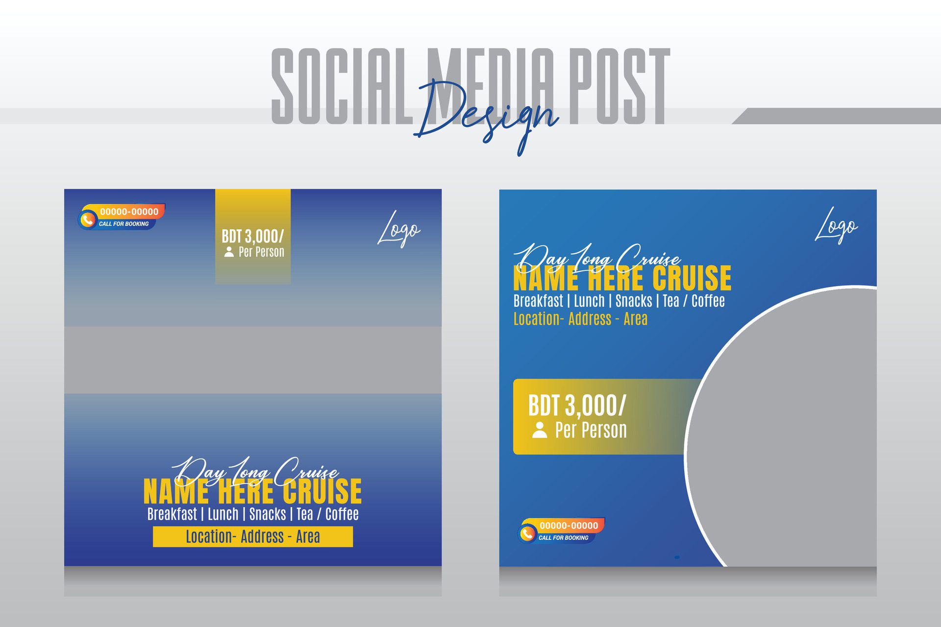 Cruise Ship Travel holiday vacation social media post web banner Free Vector