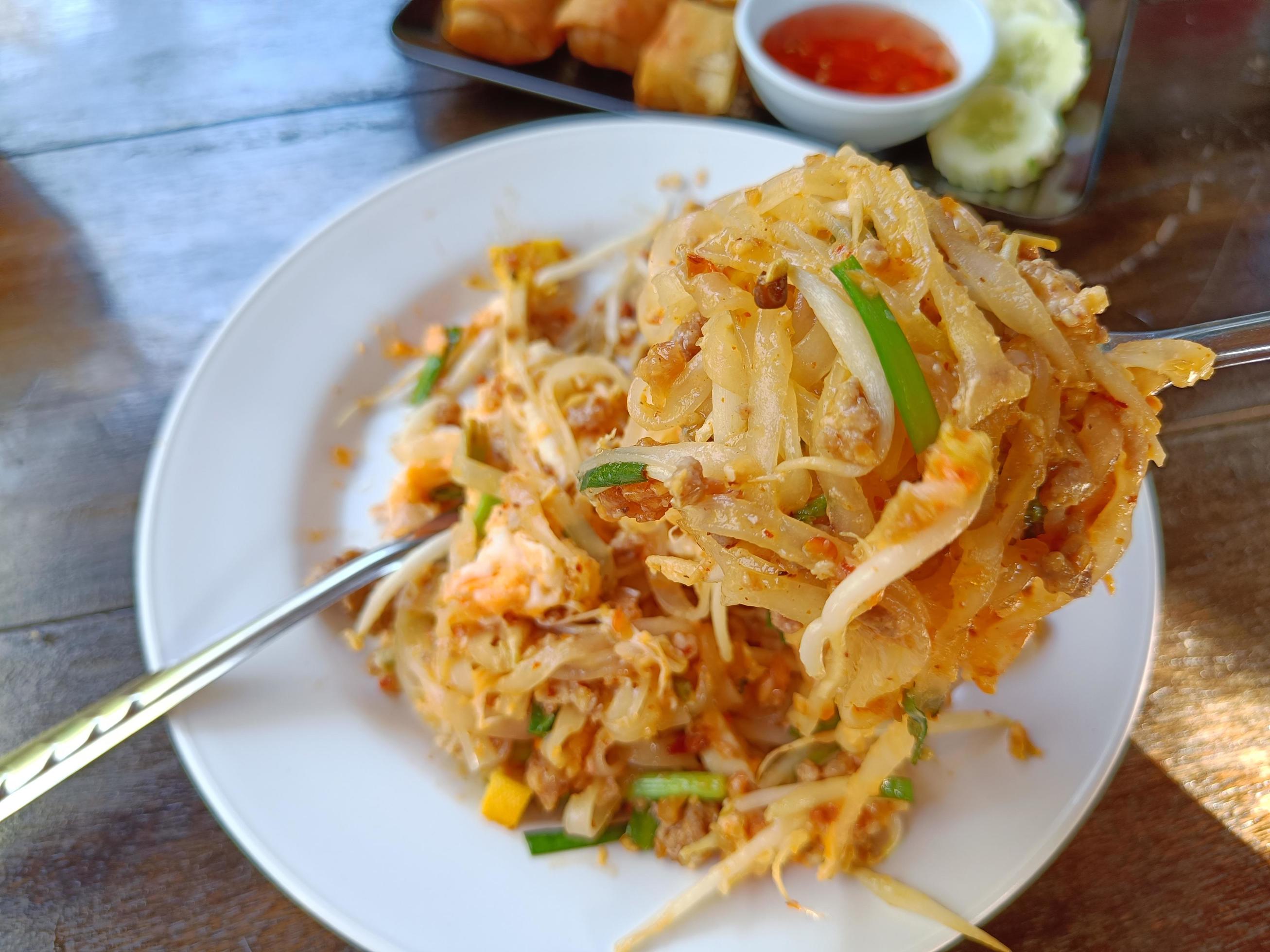 Selective Focus Pad Thai Noodles popular Thai food Stock Free