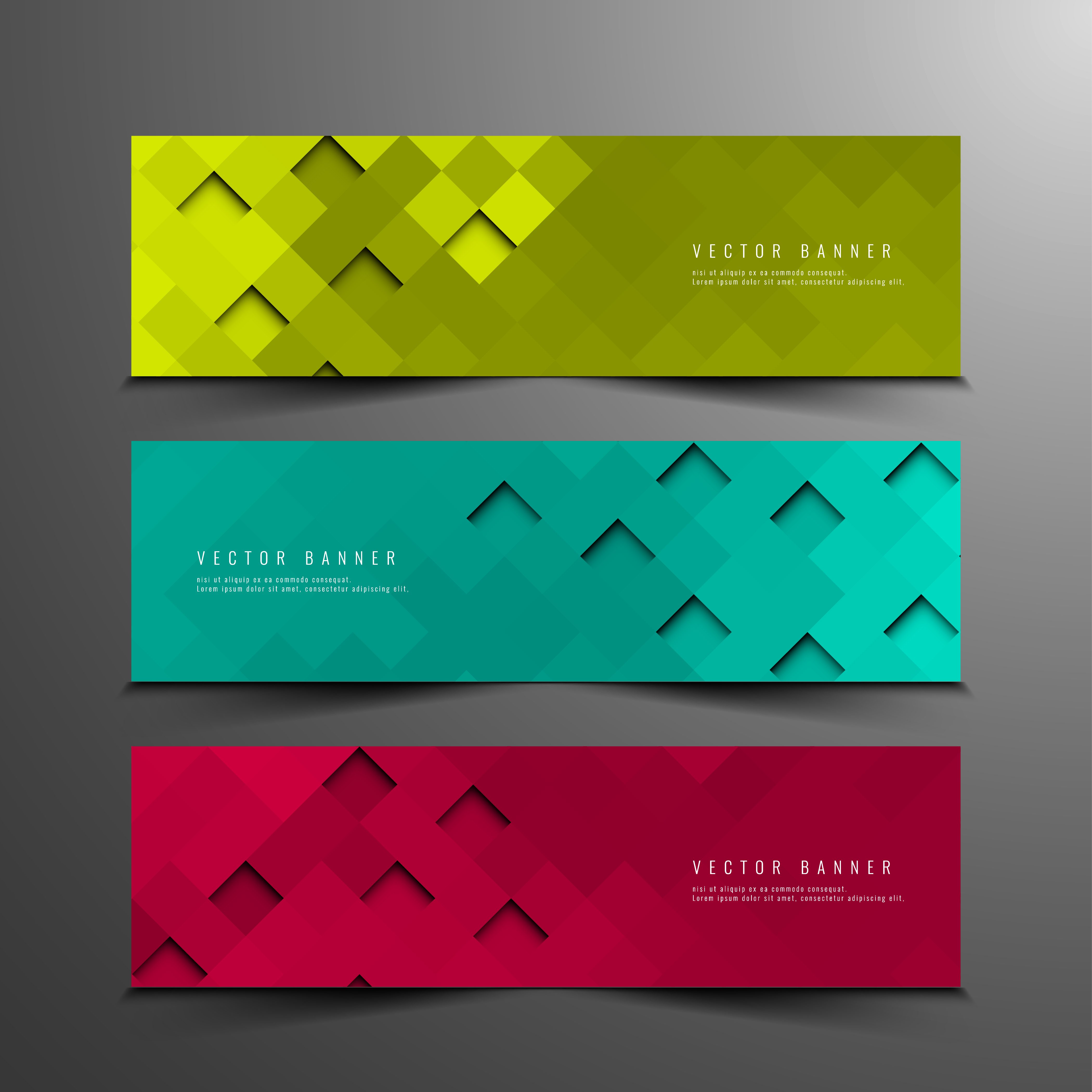 Abstract modern banners set Free Vector