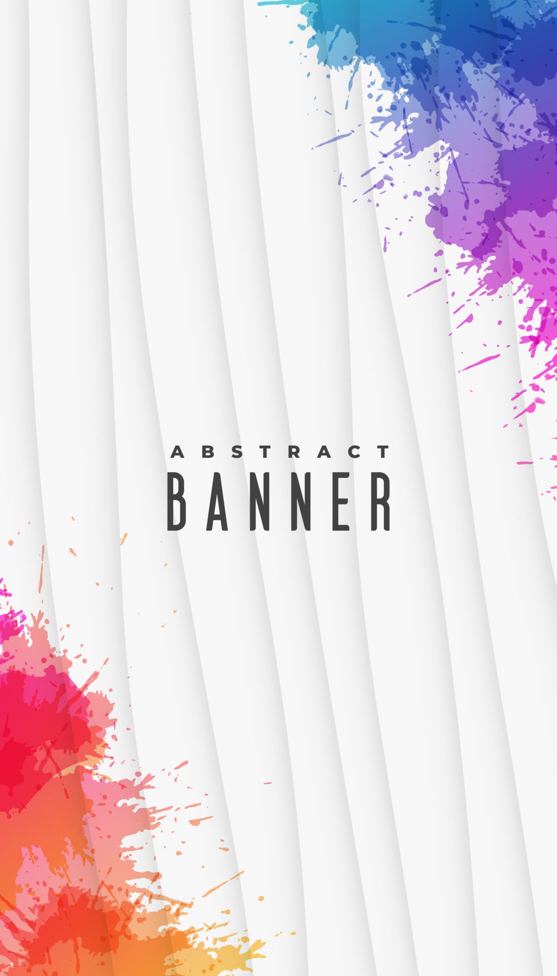 colorful abstract splatter vertical banners design Free Vector