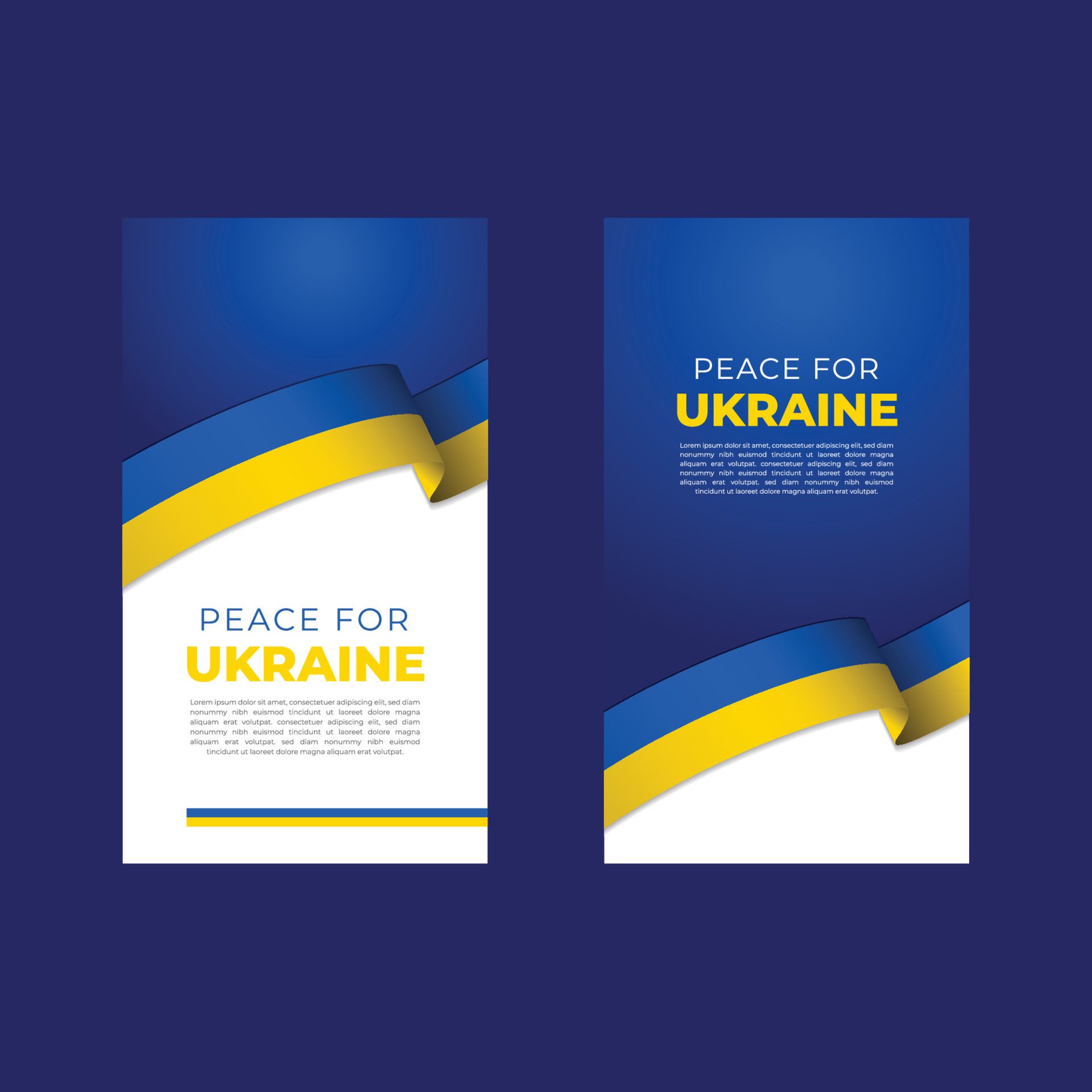 Peace for ukraine banner template Free Vector and Free SVG