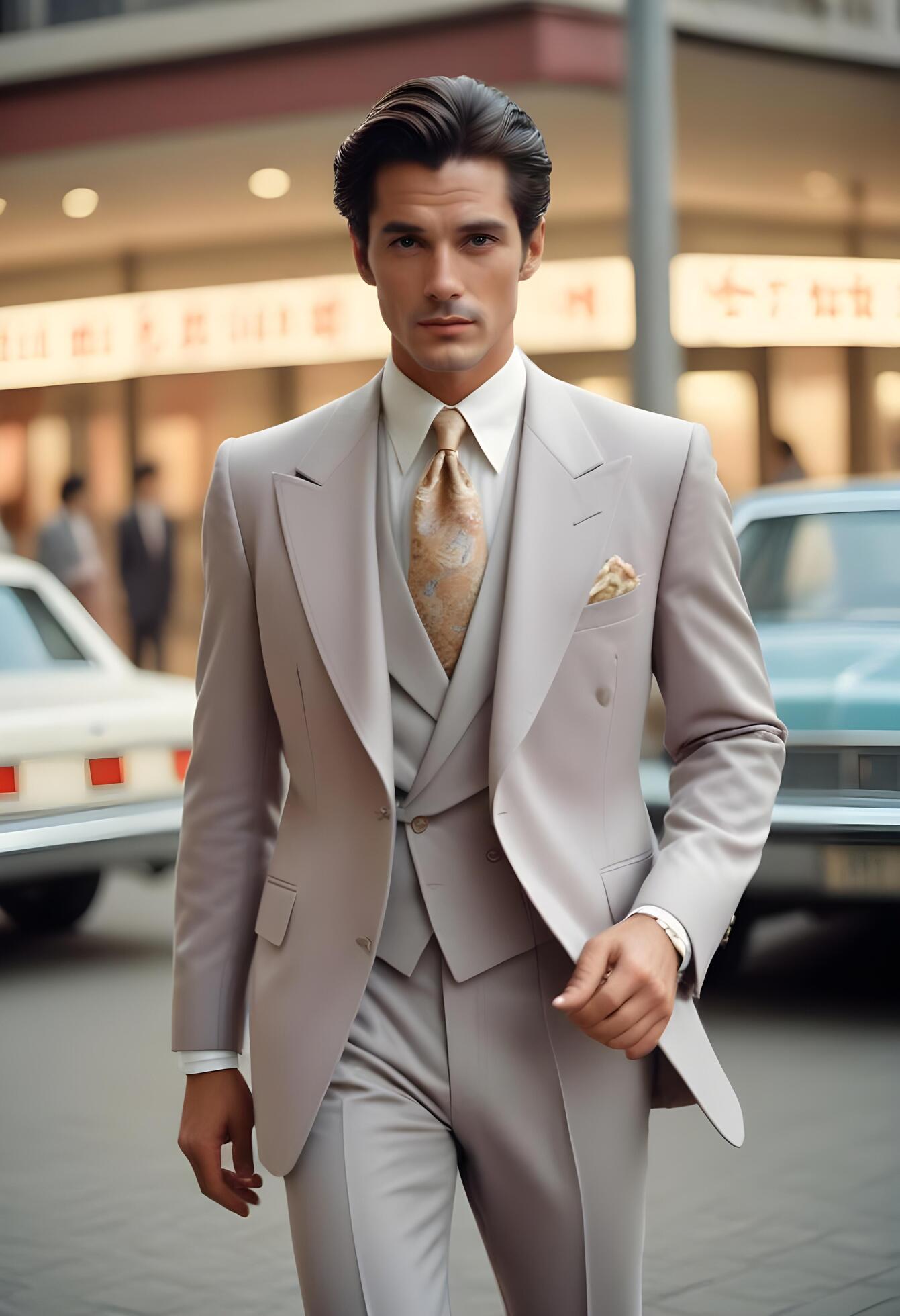 Portrait of a handsome young man in suit Stock Free