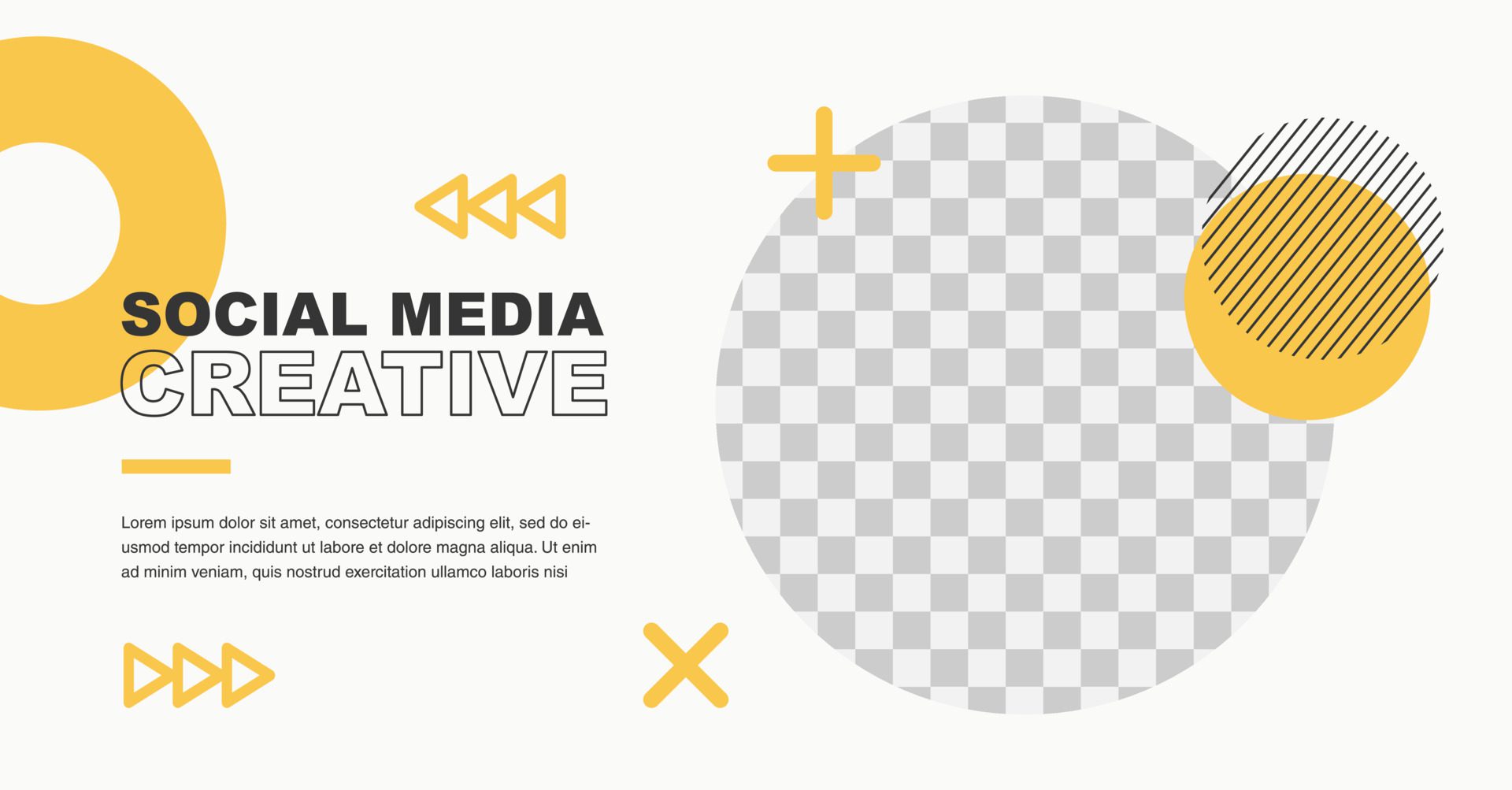 Creative social media template banner background Free Vector