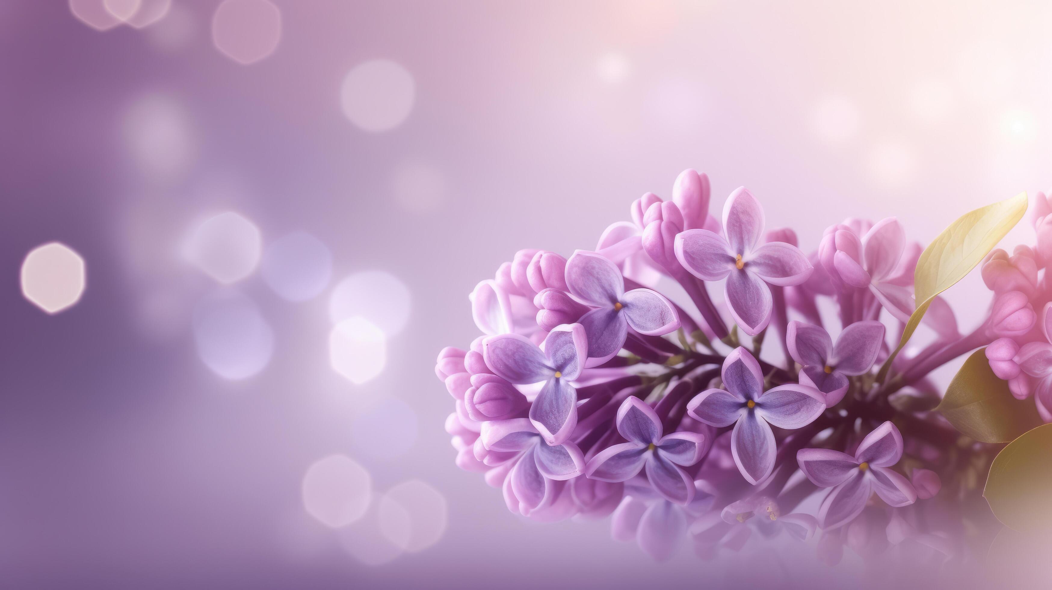 Lilac flower bokeh background. Illustration Stock Free