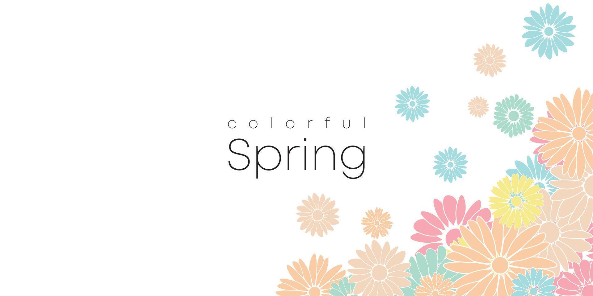 Spring abstract vector backgrounds with flowers,Art illustration for card, banner, invitation, social media post, poster, advertising. Stock Free