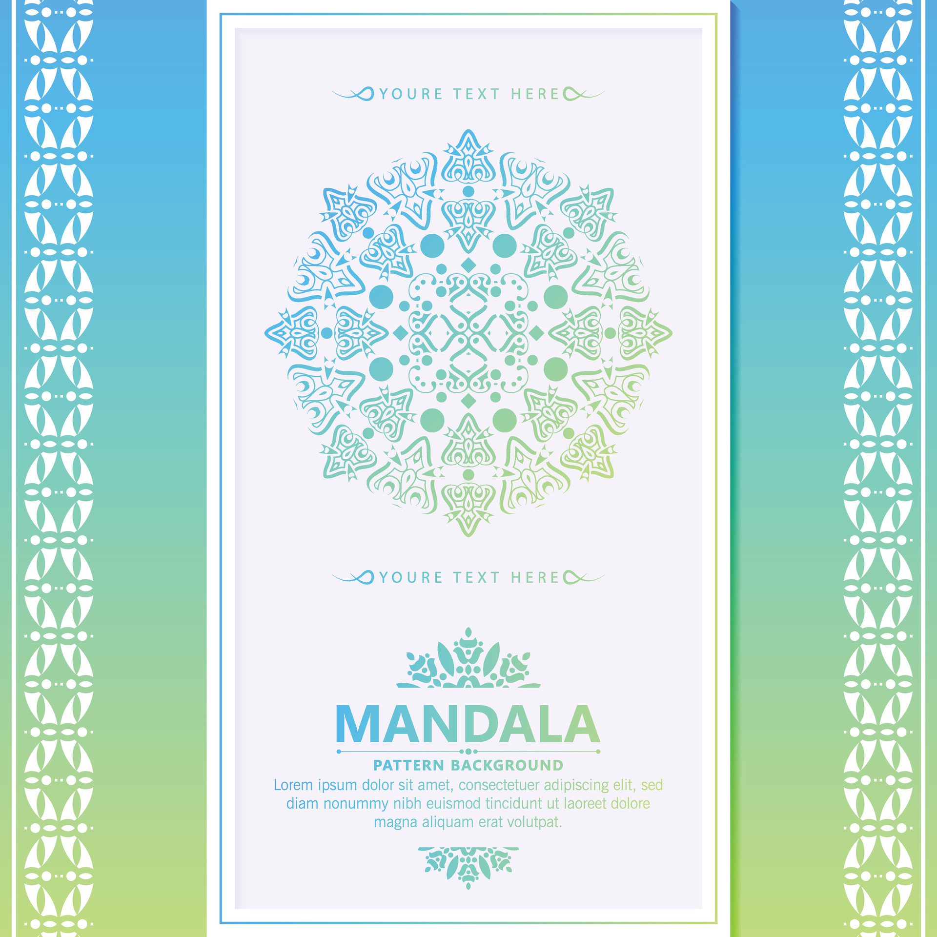 Colorful mandala pattern banner concept Free Vector