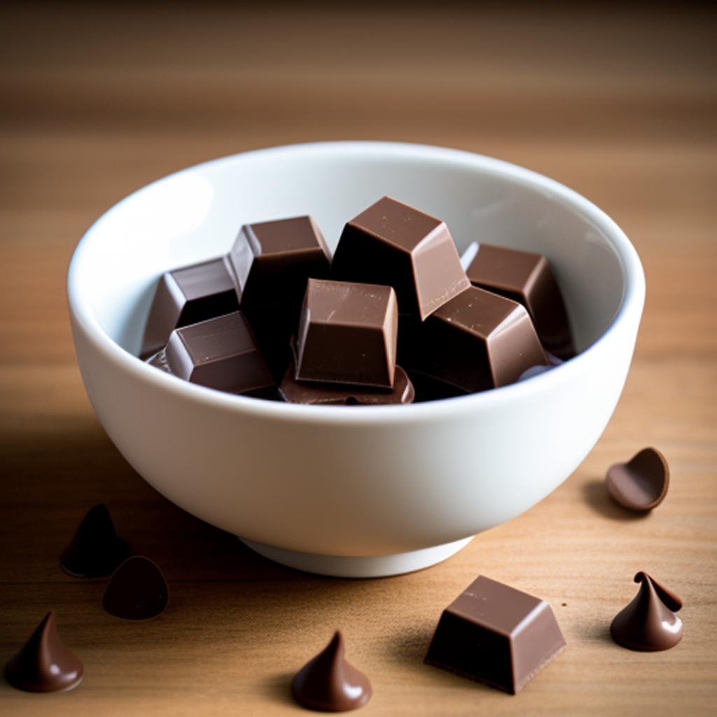 Chocolate in bowl by by @ai_generated