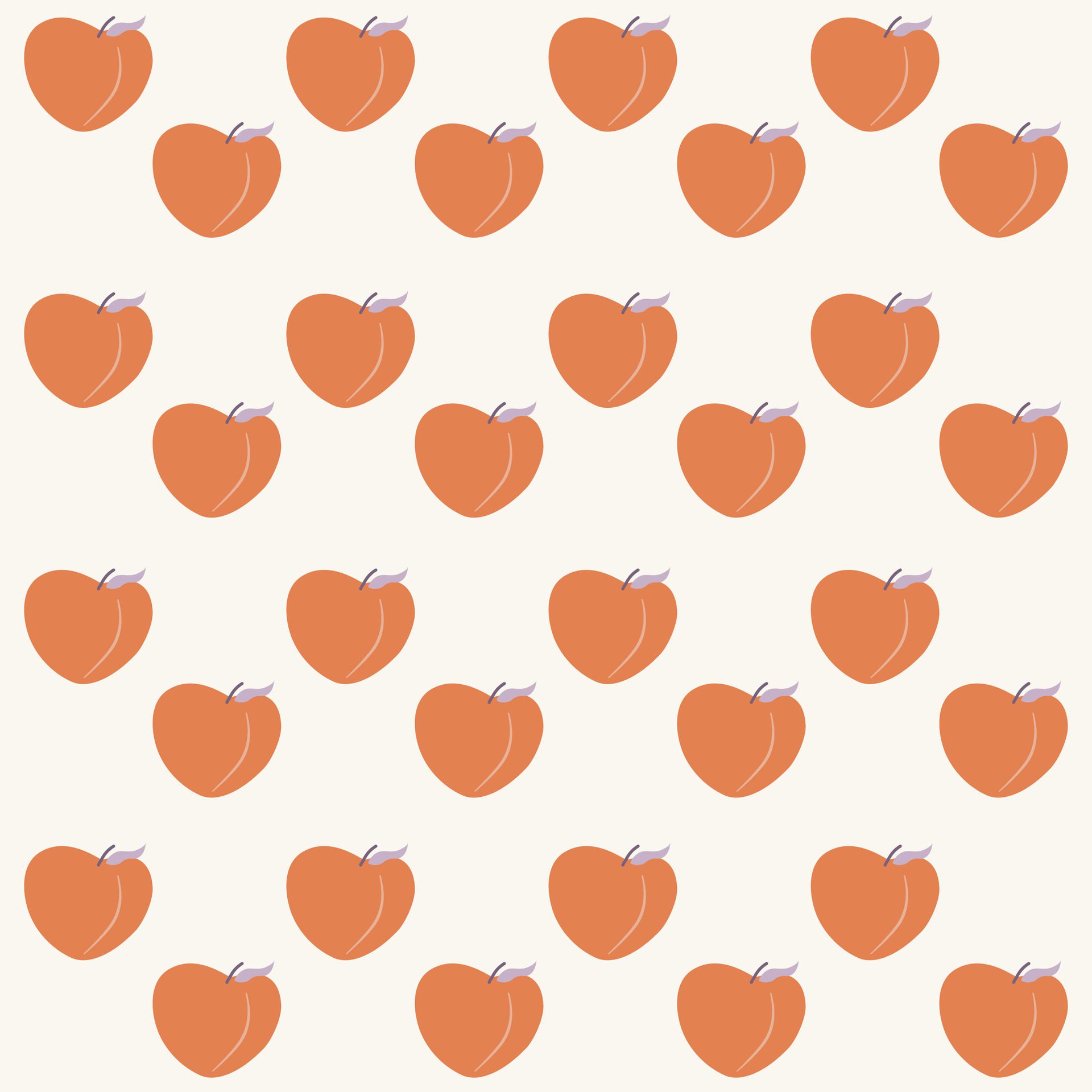 Hand drawn peach and white pattern. Peach fruit pattern. Fruit Background. Pattern for fabric Free Vector