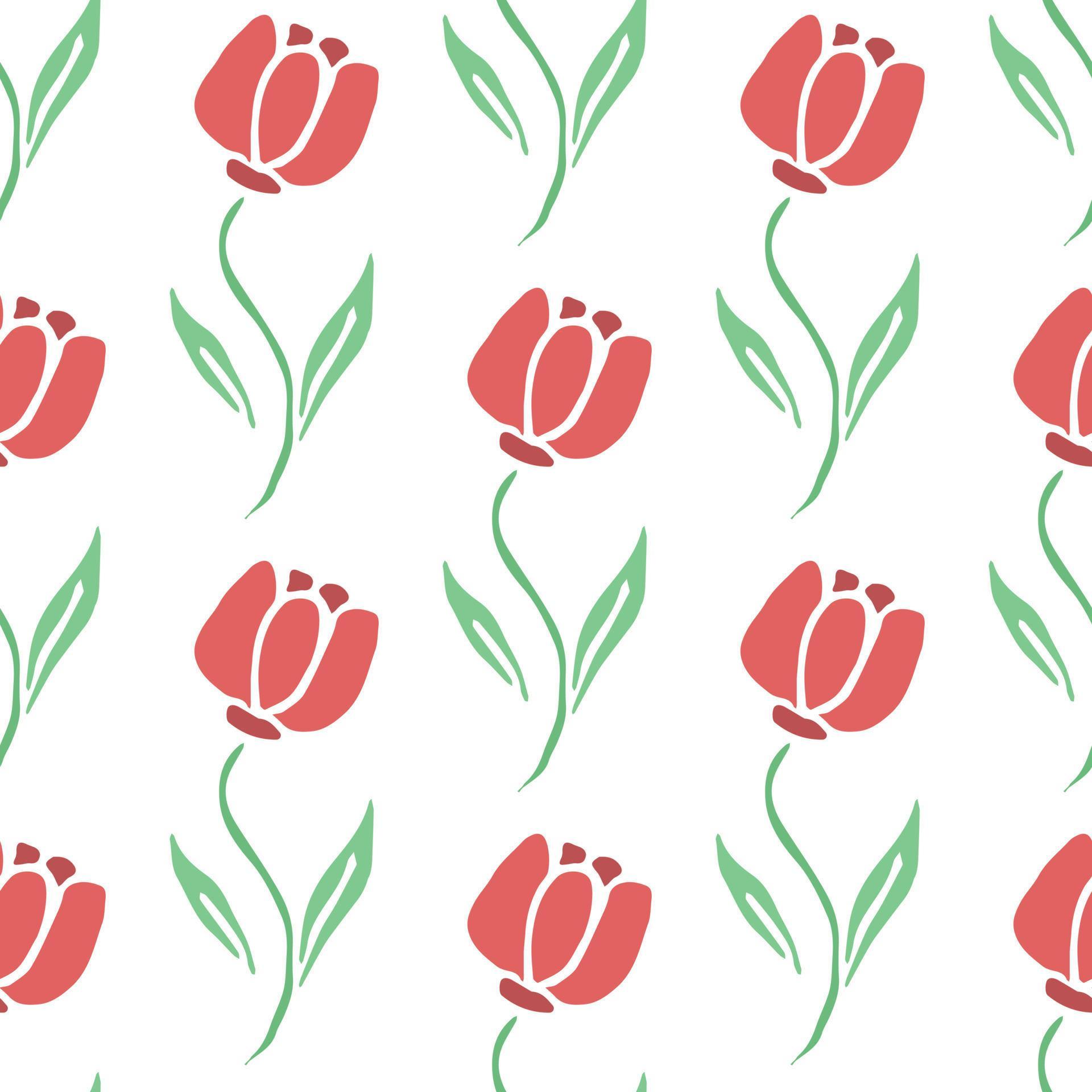 Seamless floral pattern. Doodle background with flowers. Spring pattern Stock Free