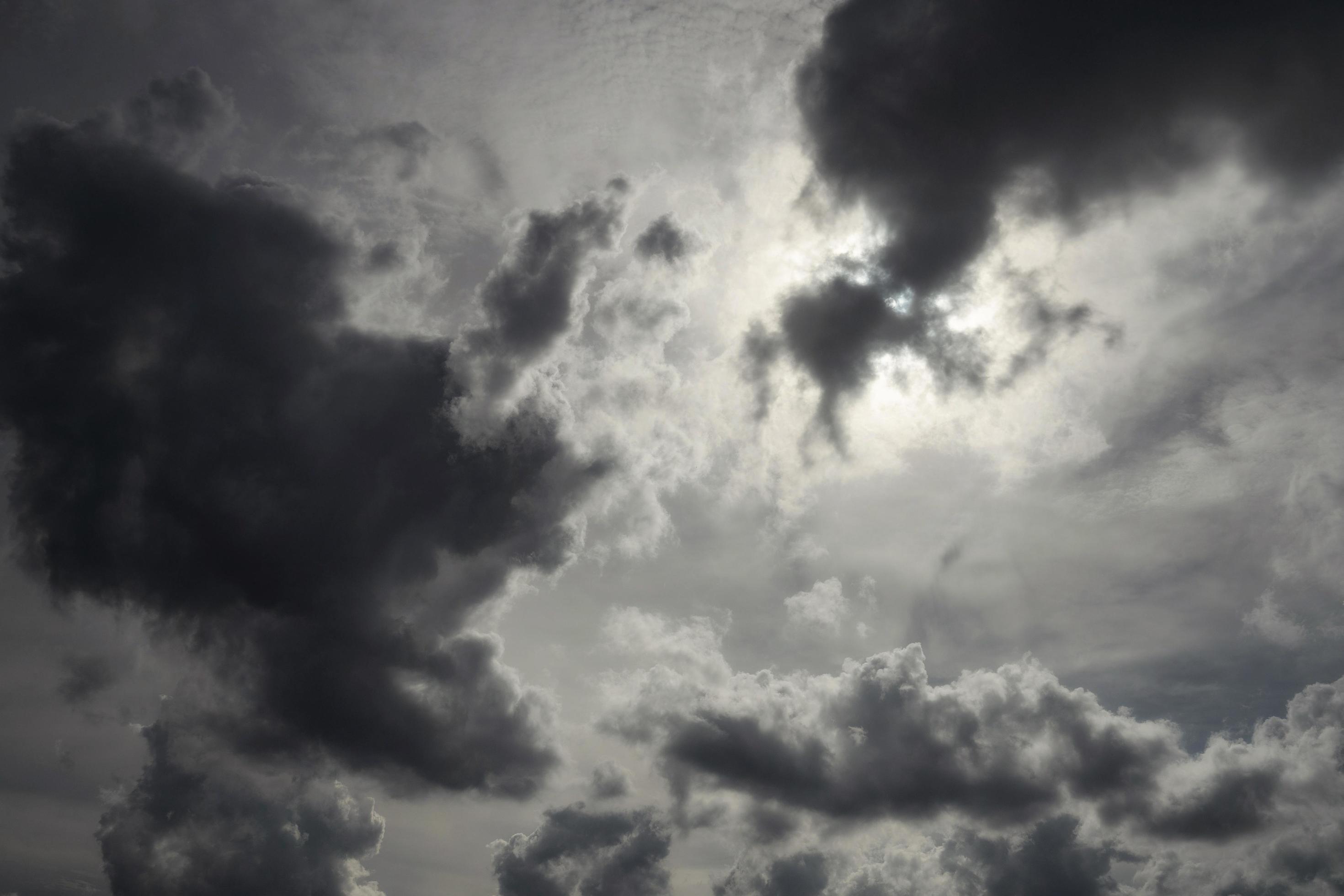 Dramatic storm clouds on sky, Natural background Stock Free